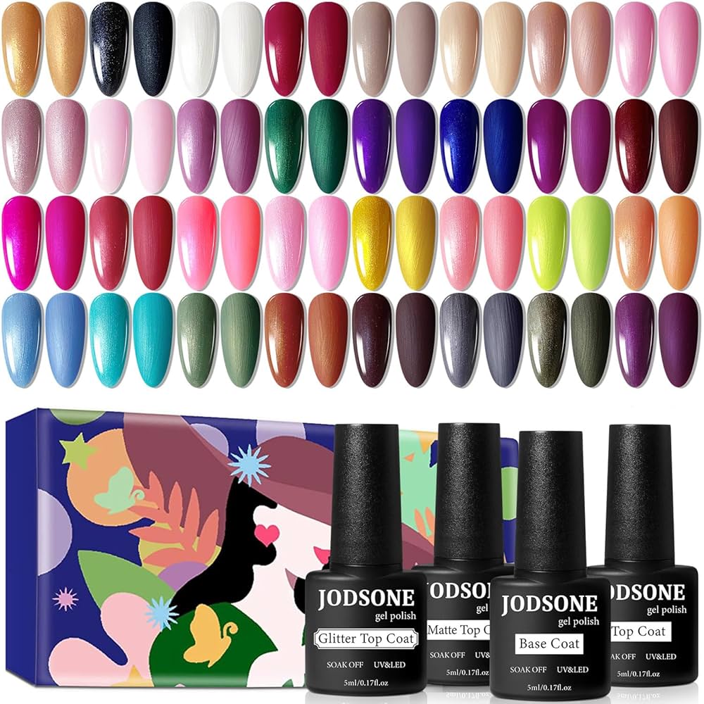 Amazon.com: JODSONE Gel Nail Polish Starter Set Ribbon
