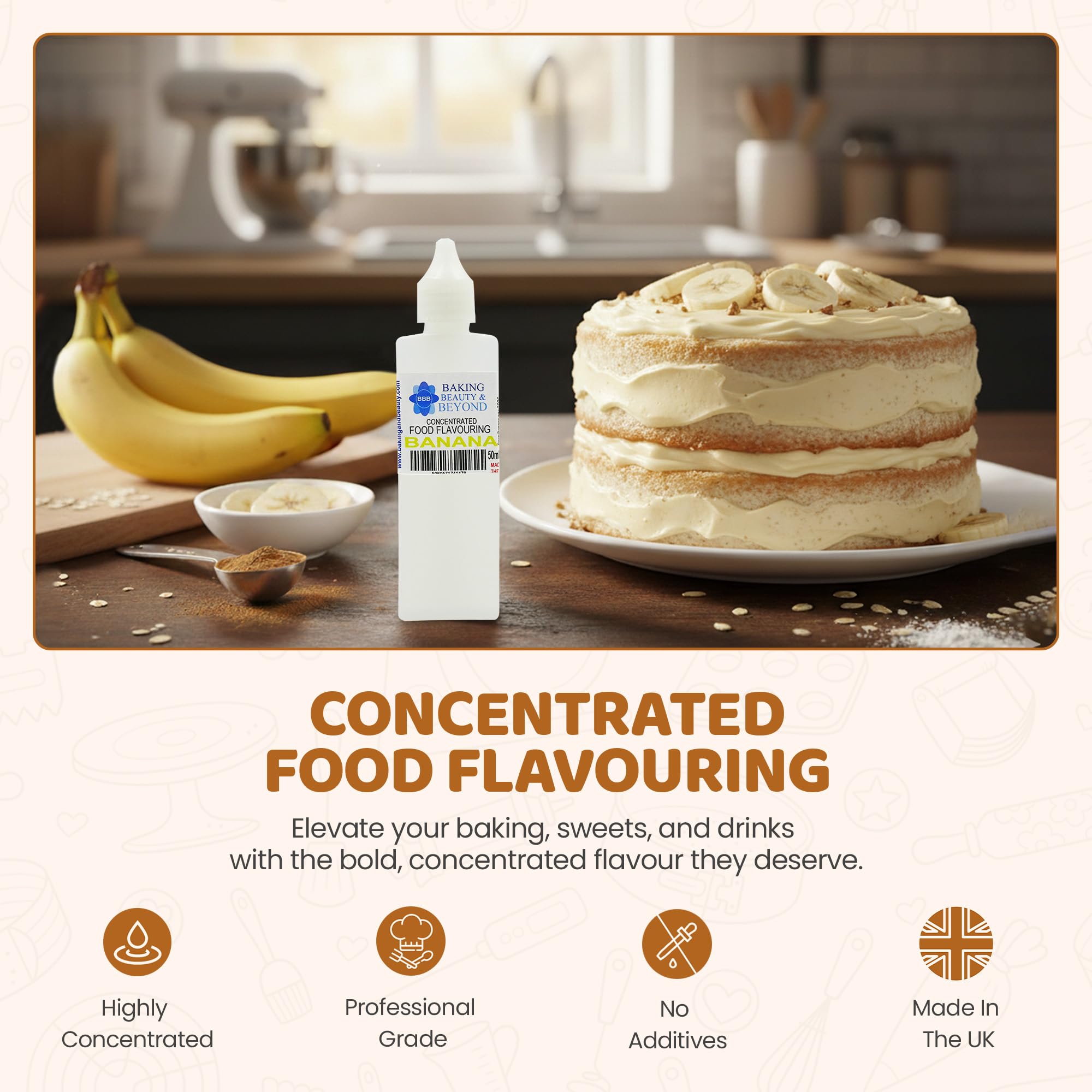 Baking Beauty and Beyond Concentrated Food Flavouring - Banana (50ml) — view 2