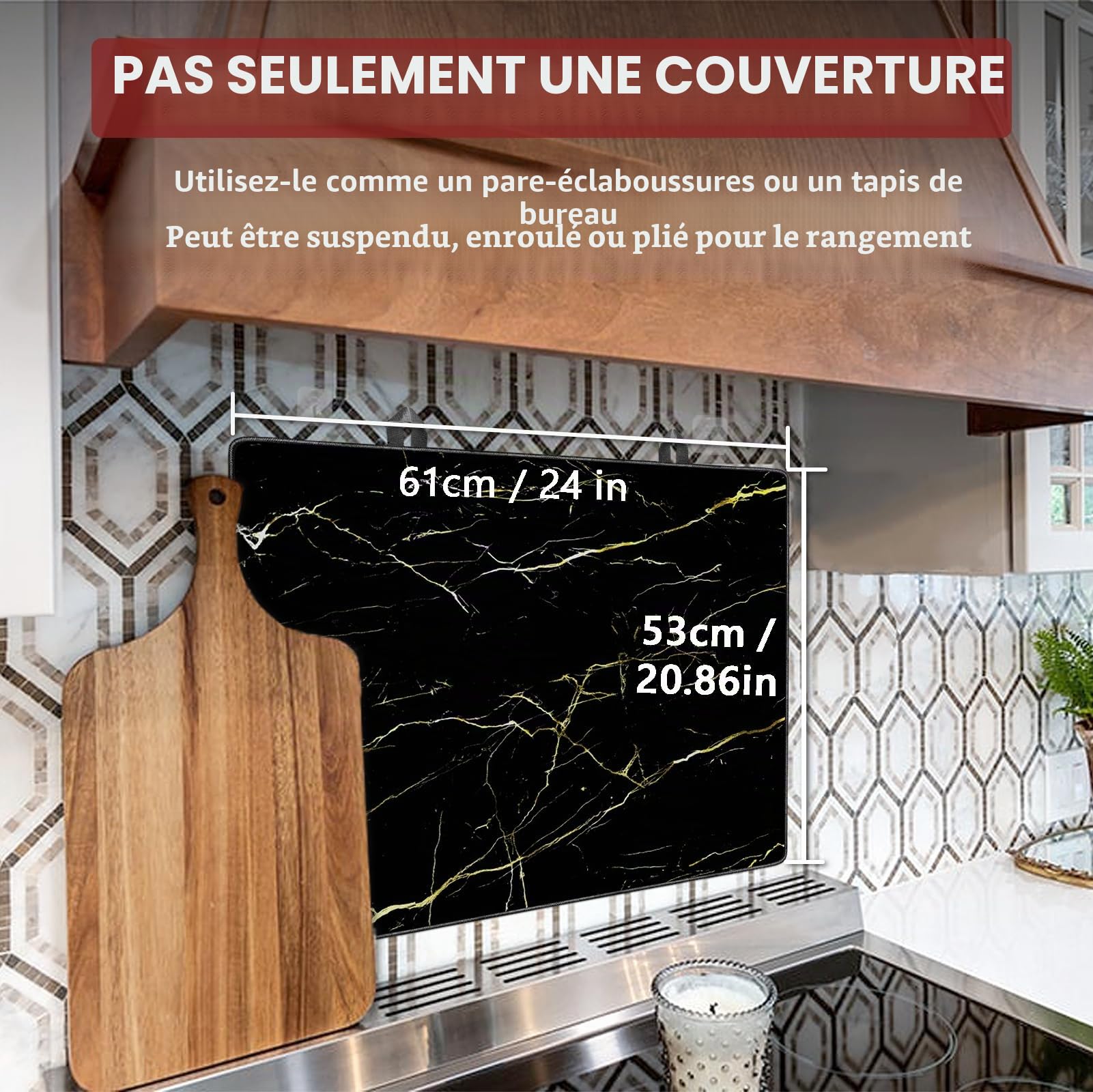 Plaque Vitrocéramique 2 Feux 3000W 30 cm, Domino Électrique Encastrable & Pose Libre avec Prise, Minuterie, Pause, Maintien au Chaud & Sécurité Enfant, Marble Textured