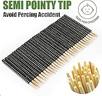 Vista 2 de 32 PIEZAS de Palitos de Manzana de Caramelo Brillantes de Bambú, Brochetas de Punta de Madera con Envoltura de Malla de Diamantes y Pedrería