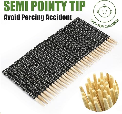 Miniatura 2 de 32 palitos de bambú de manzana con forma de caramelo, brochetas puntiagudas de madera de manzana caramelo con diamantes de imitación, envoltura de