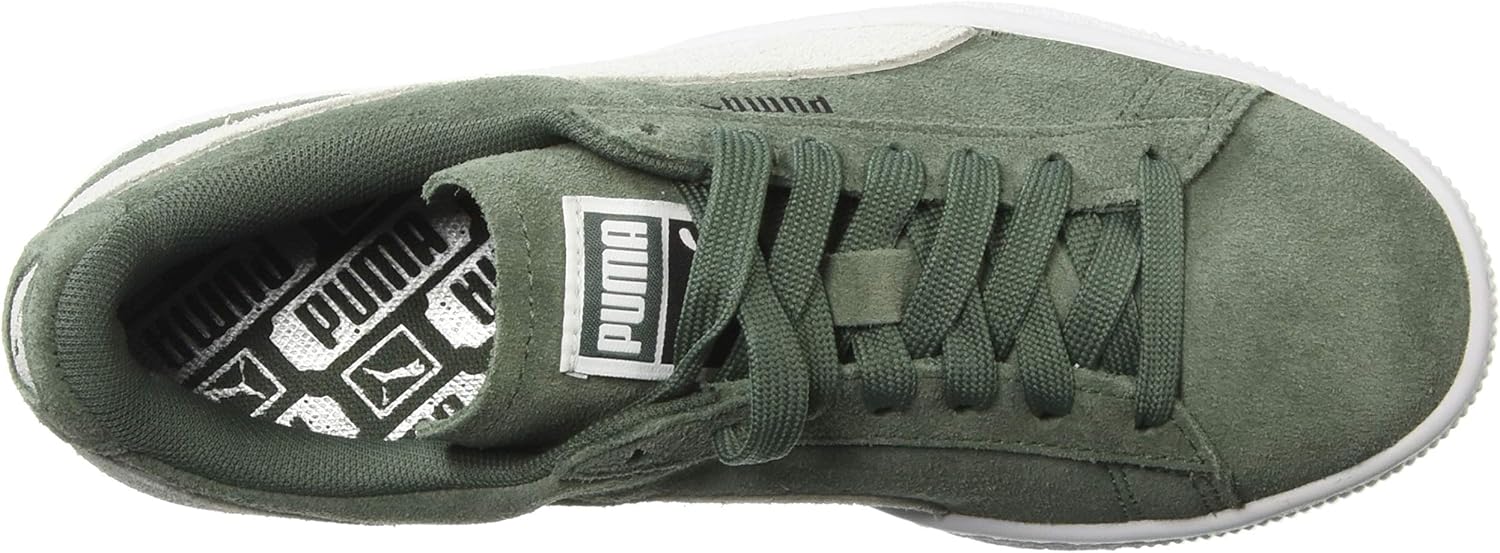 PUMA Women's Suede Classic Sneaker Laurel Wreath White, 9 M US