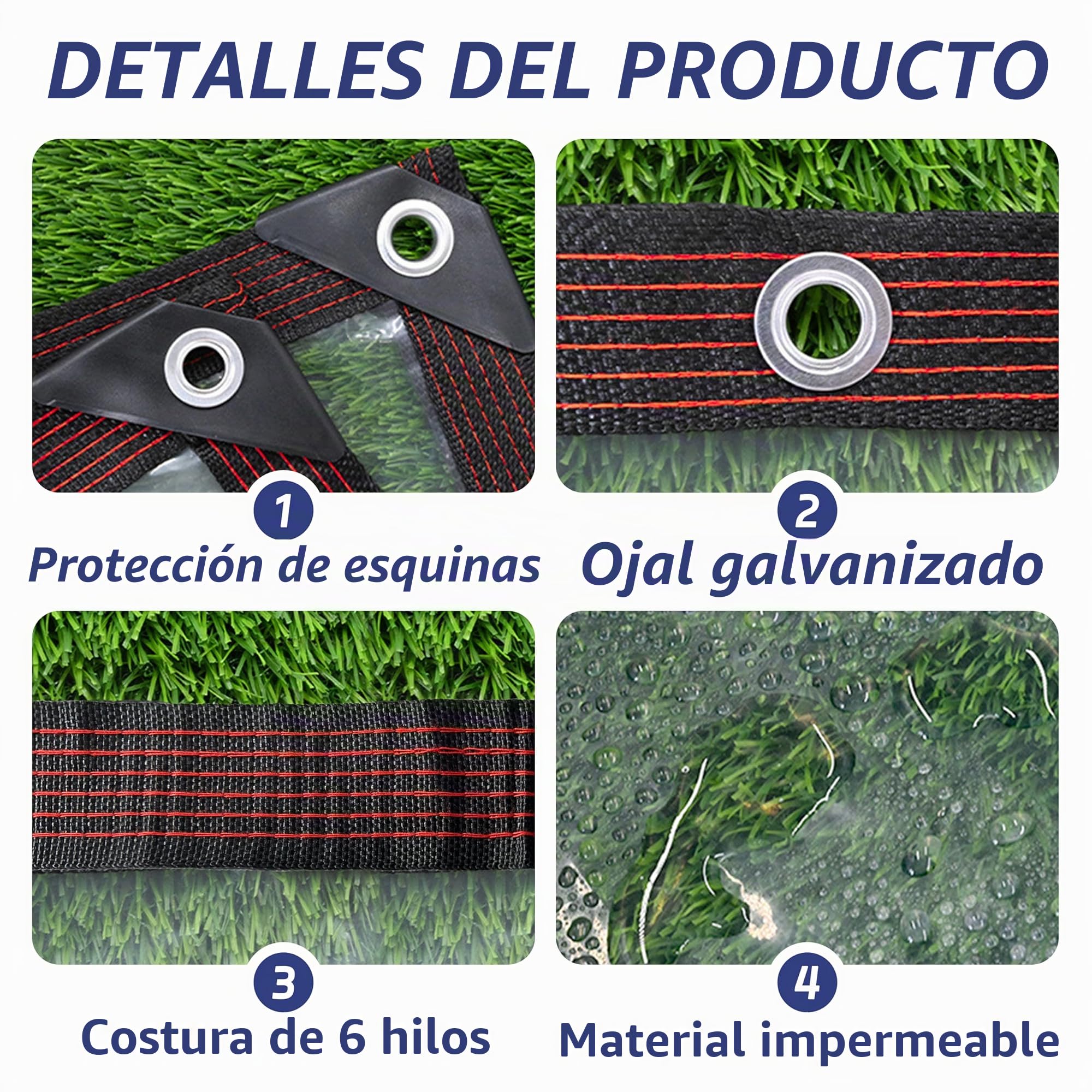 QOFLY 3 x 6 Lona Impermeable, Transparente con Ojales, Lona Transparente para Exteriores, jardín, Lona de Tienda de campaña, para Exteriores, Resistent