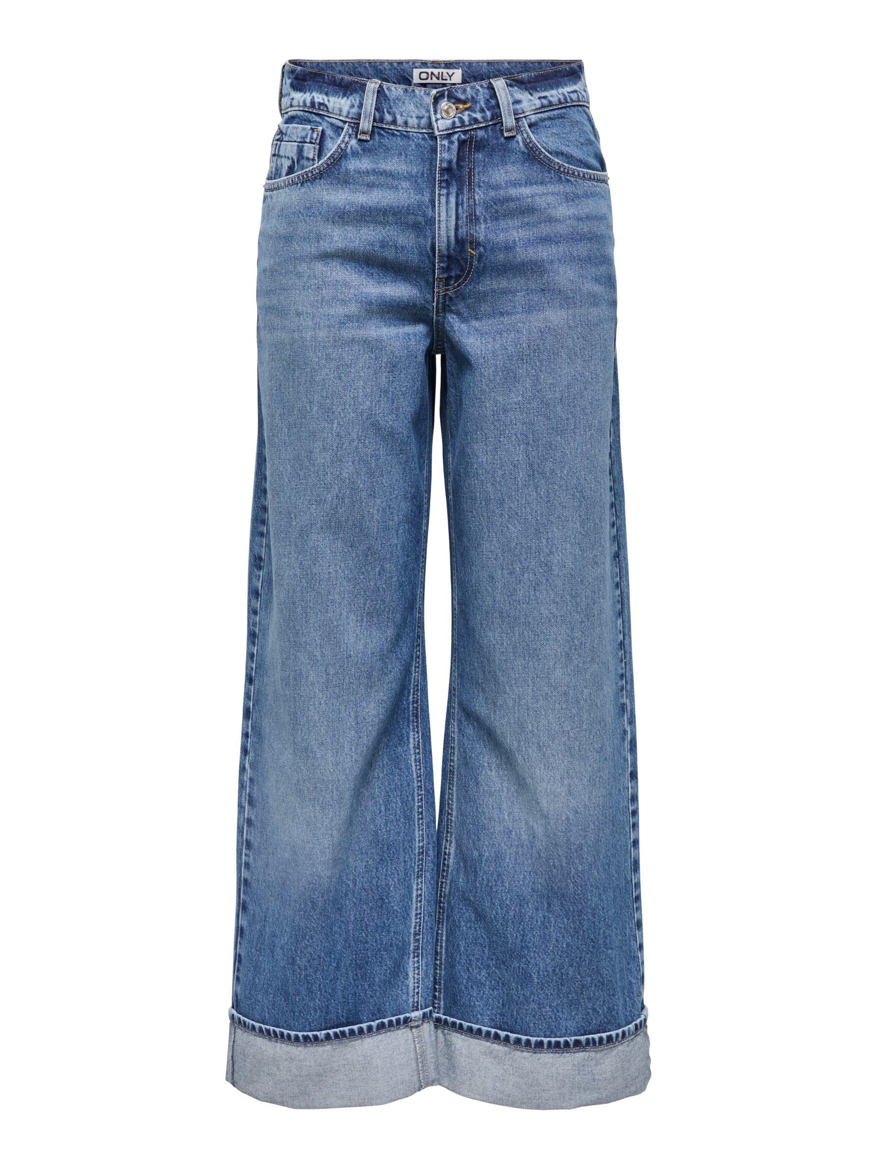 Only High Waist Wide Leg Jeans Women's Blue W28 L32