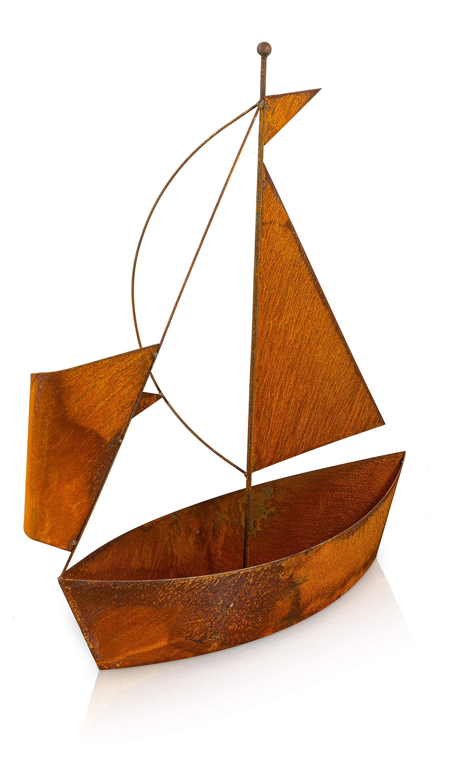 Gartendeko Rostoptik Segelschiff - Rost Deko für Garten zum Bepflanzen - Maritime Edelrost Gartendeko