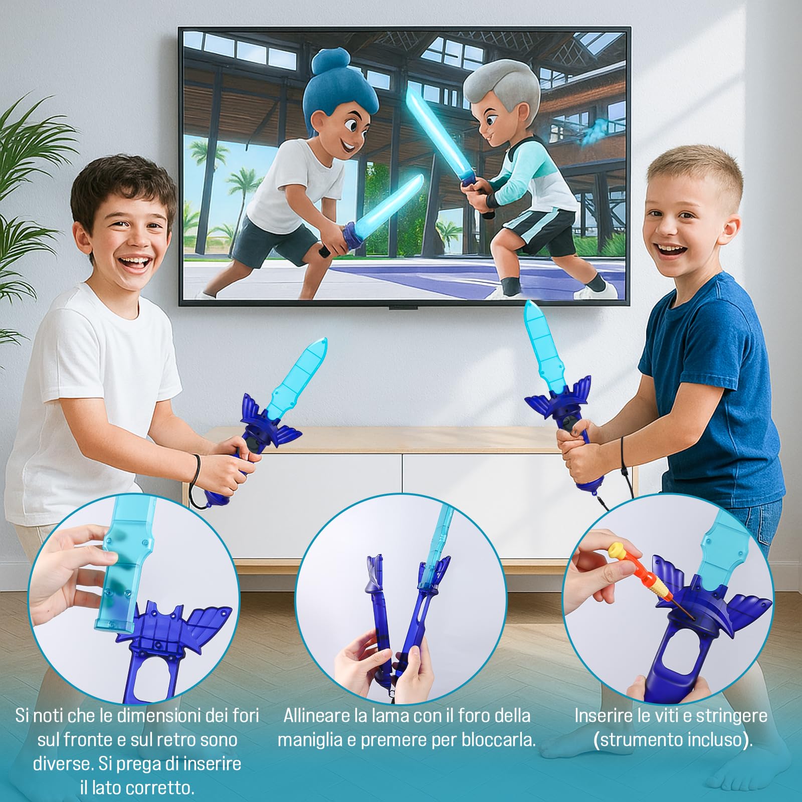 LONGYI Switch 2 Set di Accessori Sportivi per Switch 2, 12 in 1 Pacchetto di Accessori Sportivi per JoyCon, Accessori per Giochi Sportivi per Famiglie con Mazze da Golf, Racchette da Tennis