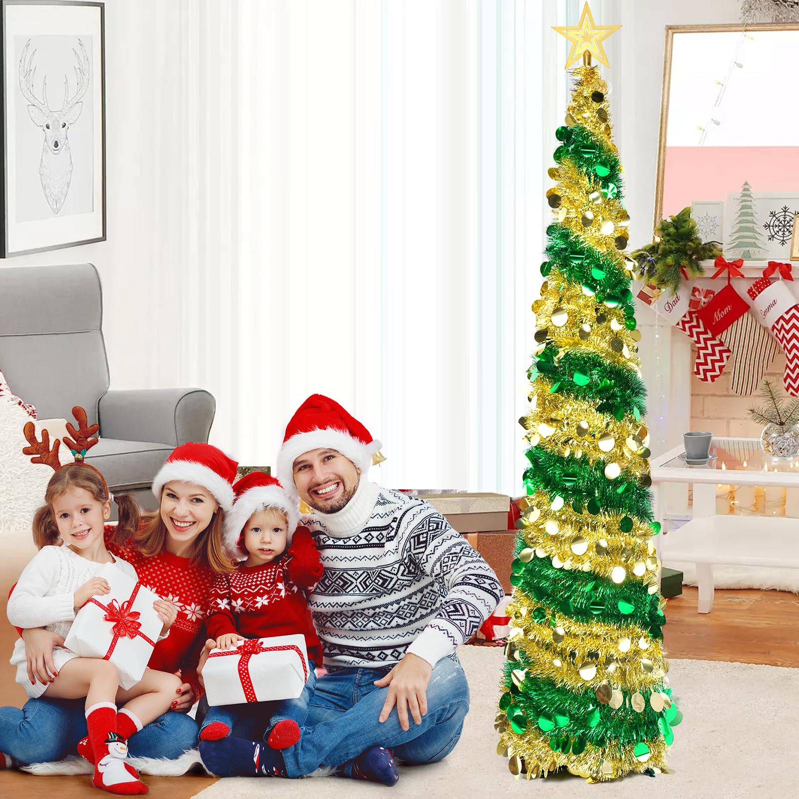Amazon.co.jp: 6フィート ポップアップクリスマスツリー 折りたたみ式