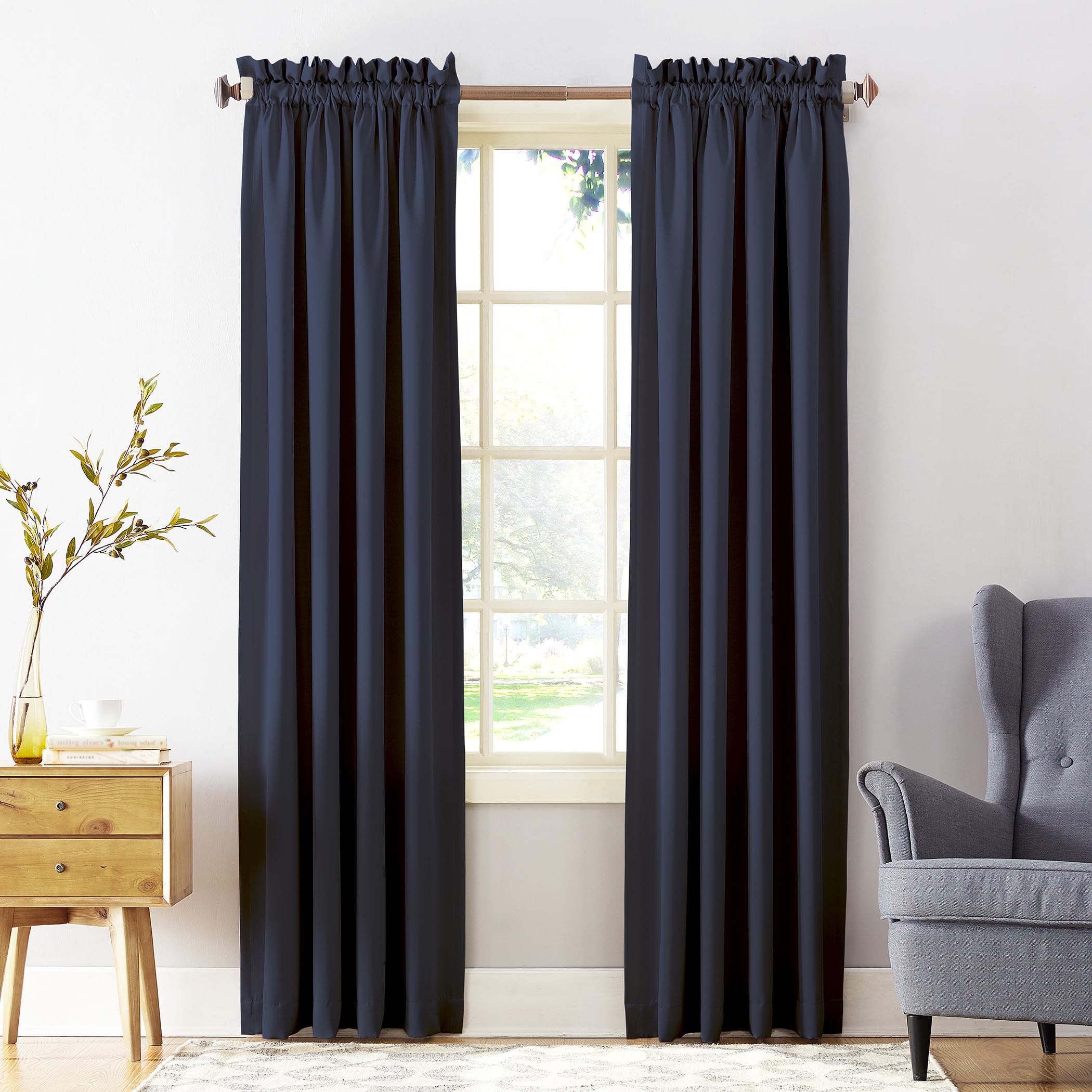 Sun Zero Barrow Energy Efficient Rod Pocket Curtain Single Panel