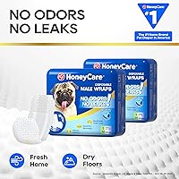 Vista 6 de HONEY CARE All-Absorb A26 - Envoltura para perro macho, 50 unidades, pequeña