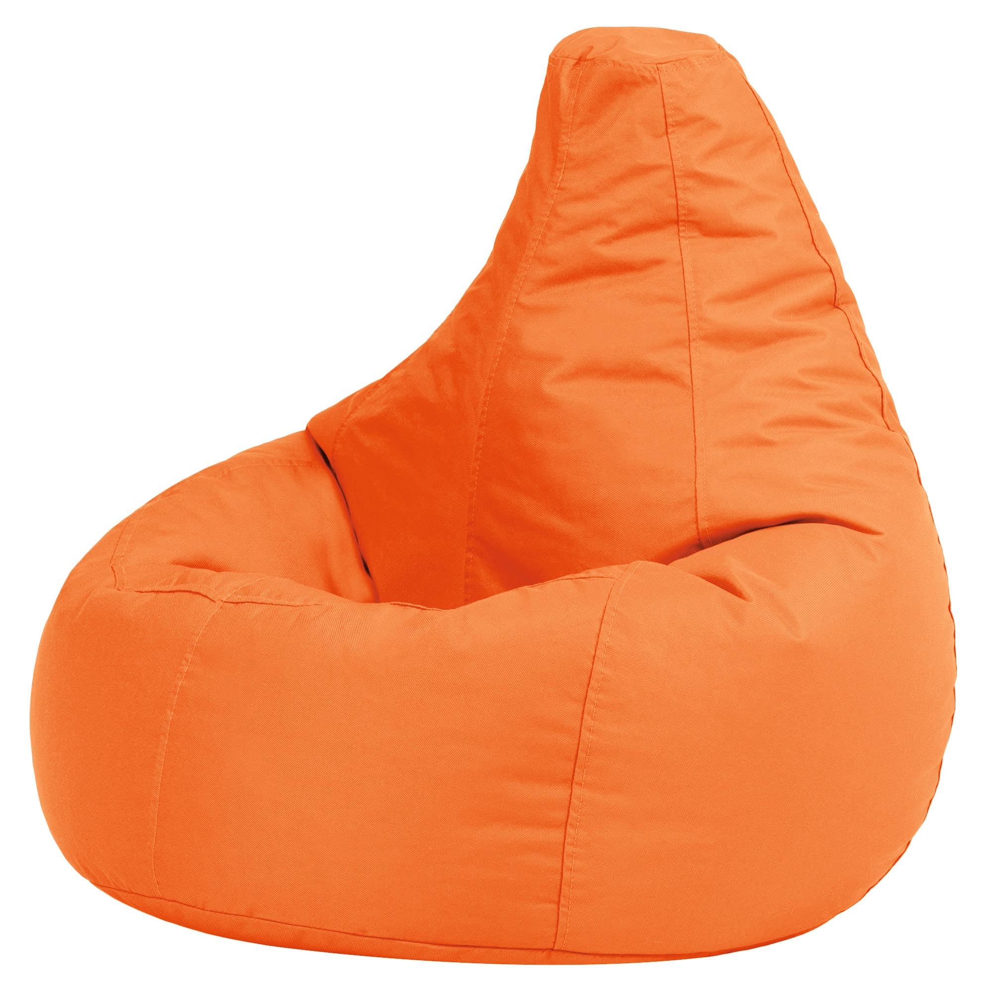 Bean Bag Bazaar Dalton Outdoor Kids Bean Bag Chair, Orange, Kids Garden Chair with Water Resistant Fabric, Bean bag with Filling Included, Gaming Beanbag for Bedroom, Playroom, Garden