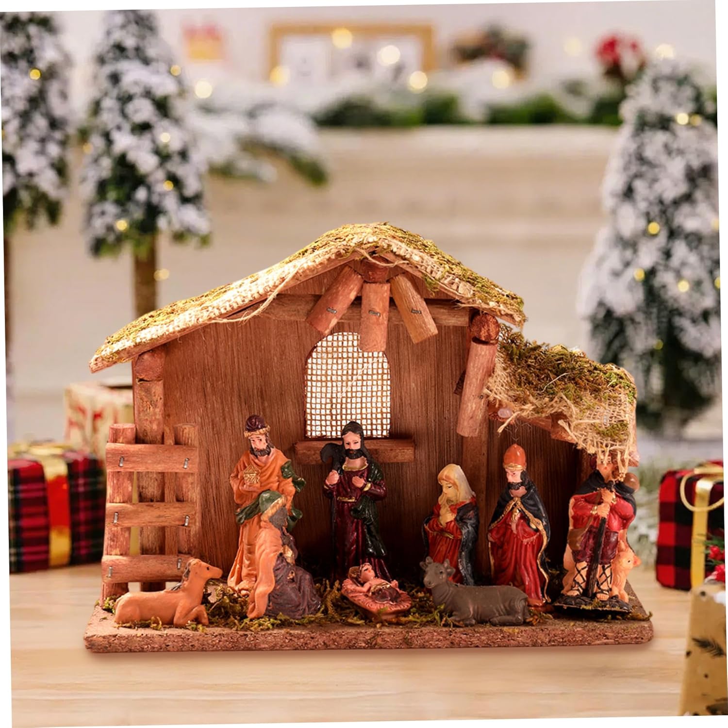 Christmas Nativity Set Religious Nativity Scene & Figures for Christmas Indoor Tabletop Decorations