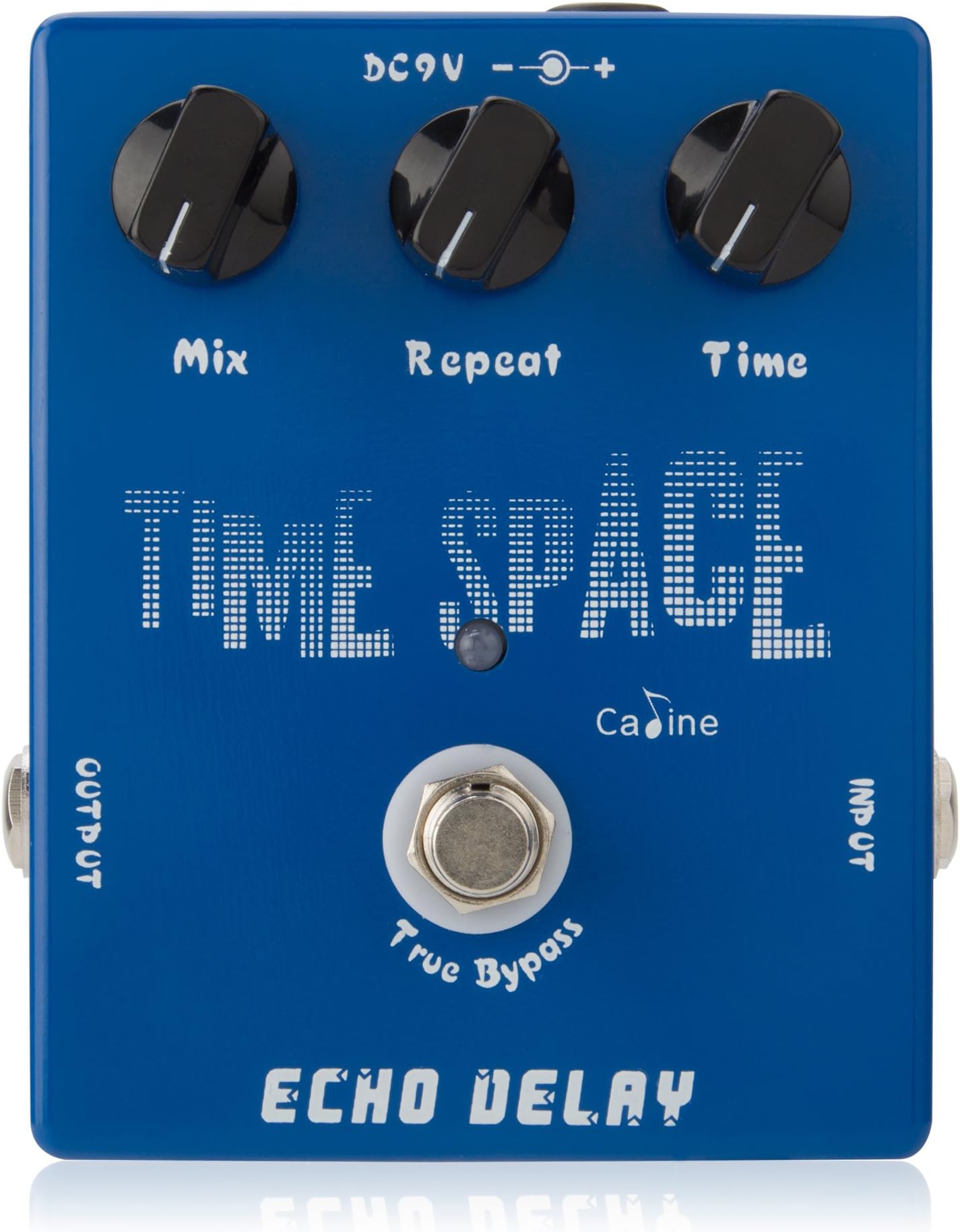 Caline Delay Effect Guitar Pedal Time Space Echo Electric Digital Pedal with 3 Switches Aluminum Alloy Housing CP-17