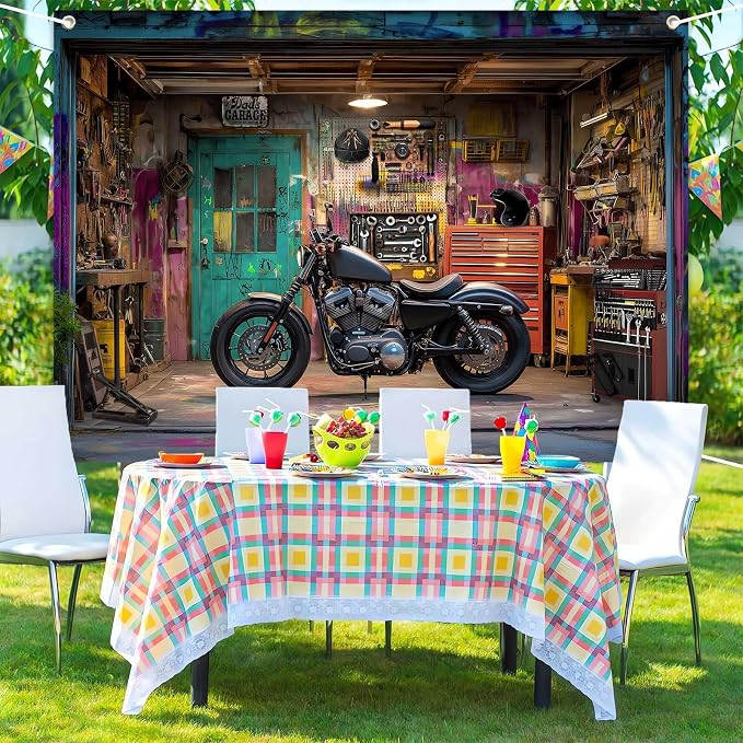 Fondo fotográfico vintage motocicleta 7x5ft miniatura 5