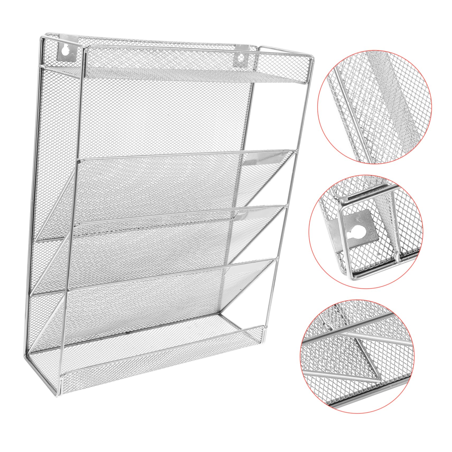 ARTIBETTER Wand-dokumentenhalter Aus Metall Hängeregistratur-organizer Wandablage Mehrschichtiger Ordnerhalter Papiere Für Büro Und Dokumentenmanagement