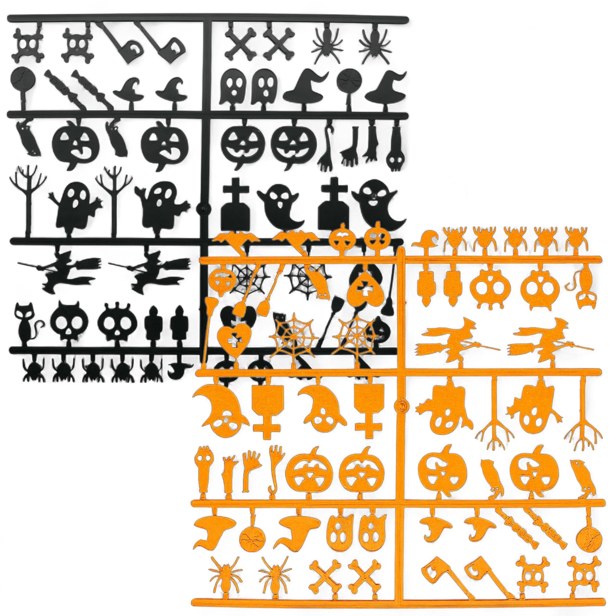 MIJOMA Sarg Stecktafel Buchstabentafel mit über 500 Zeichen, gruseligen Emojis und Holzständer - 40x28.5 cm - Gothik Letterboard Halloween-Deko, gruseliges Halloweengeschenk (Schwarz)