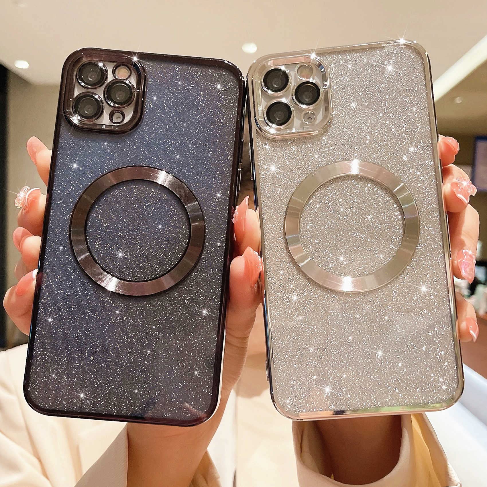 Amazon.co.jp: MGQILING iPhone 11 Pro Max対応 磁気グリッターケース