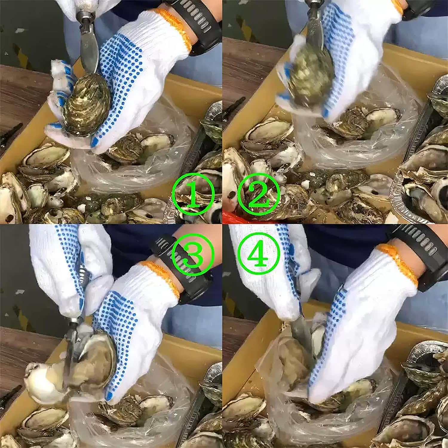 Coltello pneumatico ad alta velocità dell'ostrica per lo sgusciamento commerciale nelle linee di montaggio e nella lavorazione dei frutti di mare