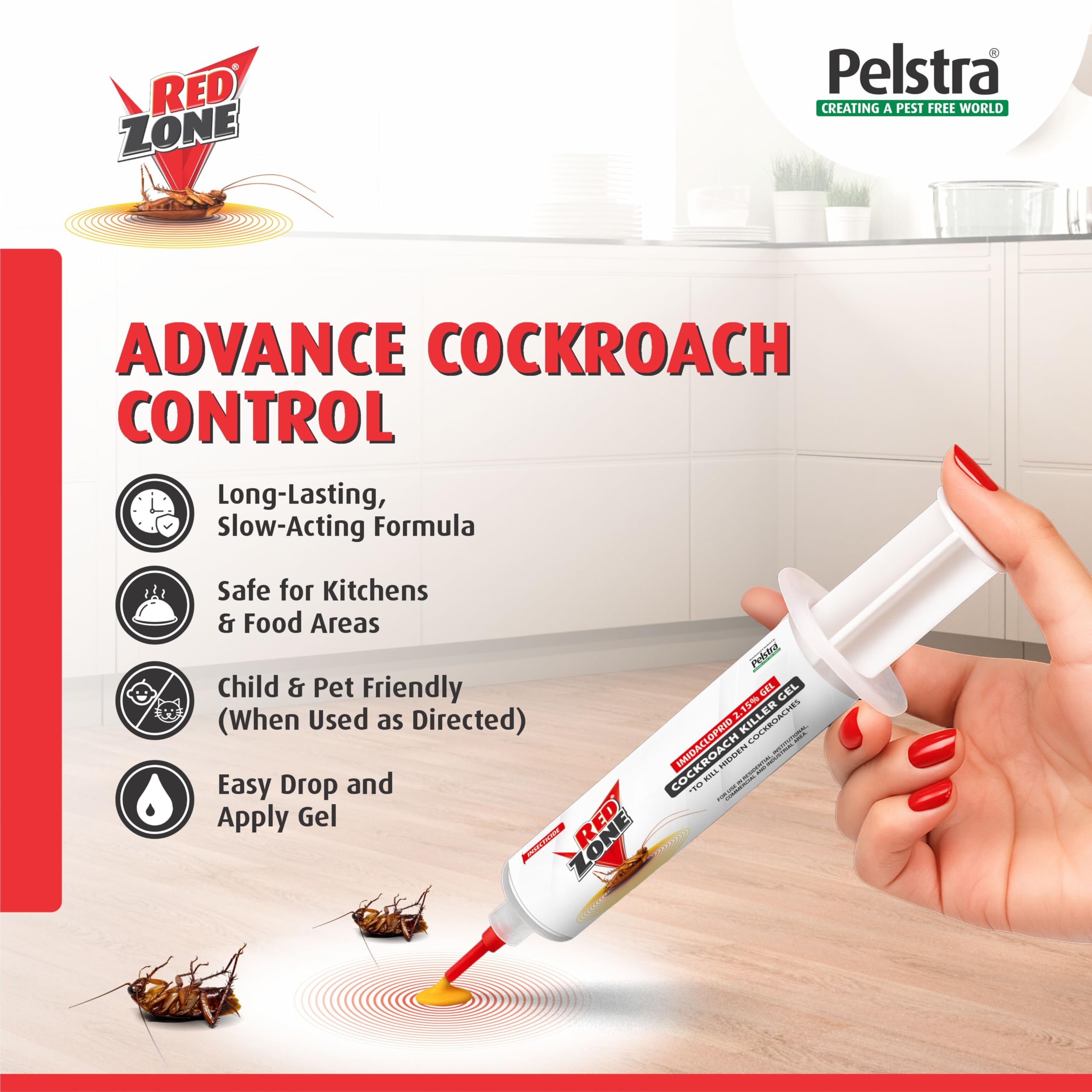 RedZone Roach Killer Gel - Eliminate Cockroaches -2