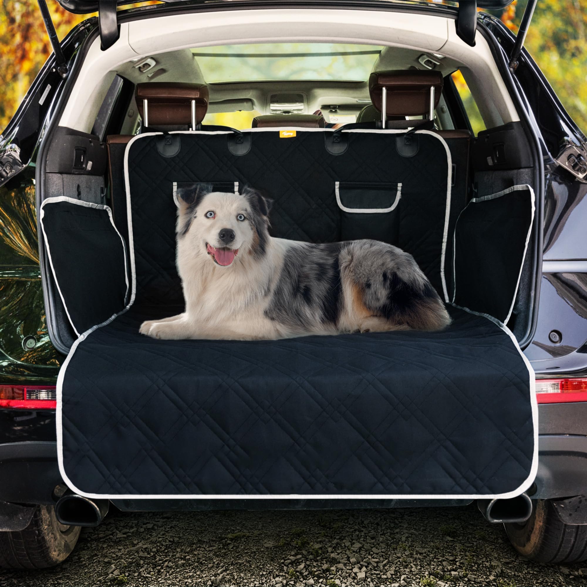 J&C Trunk Dog Cover Car Trunk Cover Heavy Duty Dog Trunk Cover Pet Cargo Liner SUV
