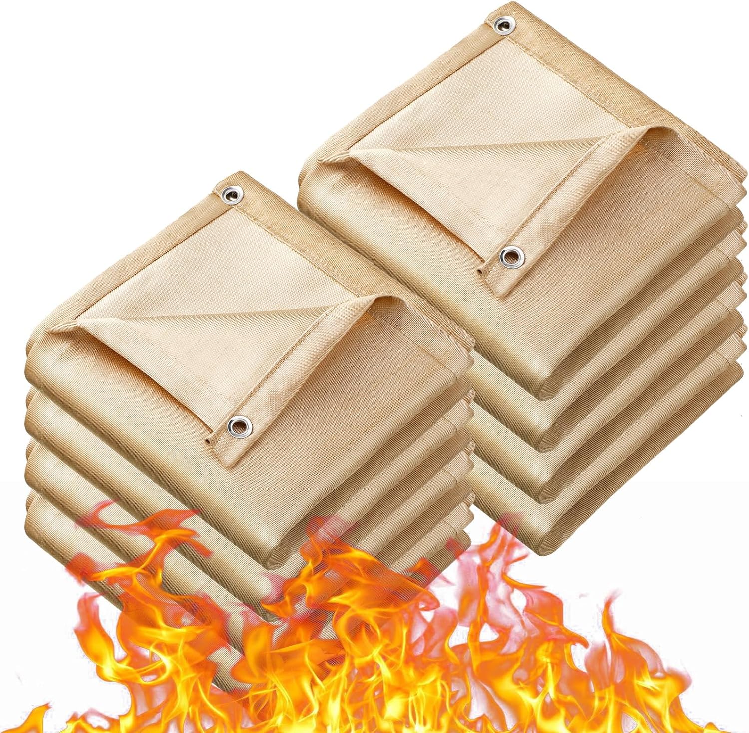 Wesnoy 8 Pack Fiberglass Fireproof Welding Blanket Bulk 4 x