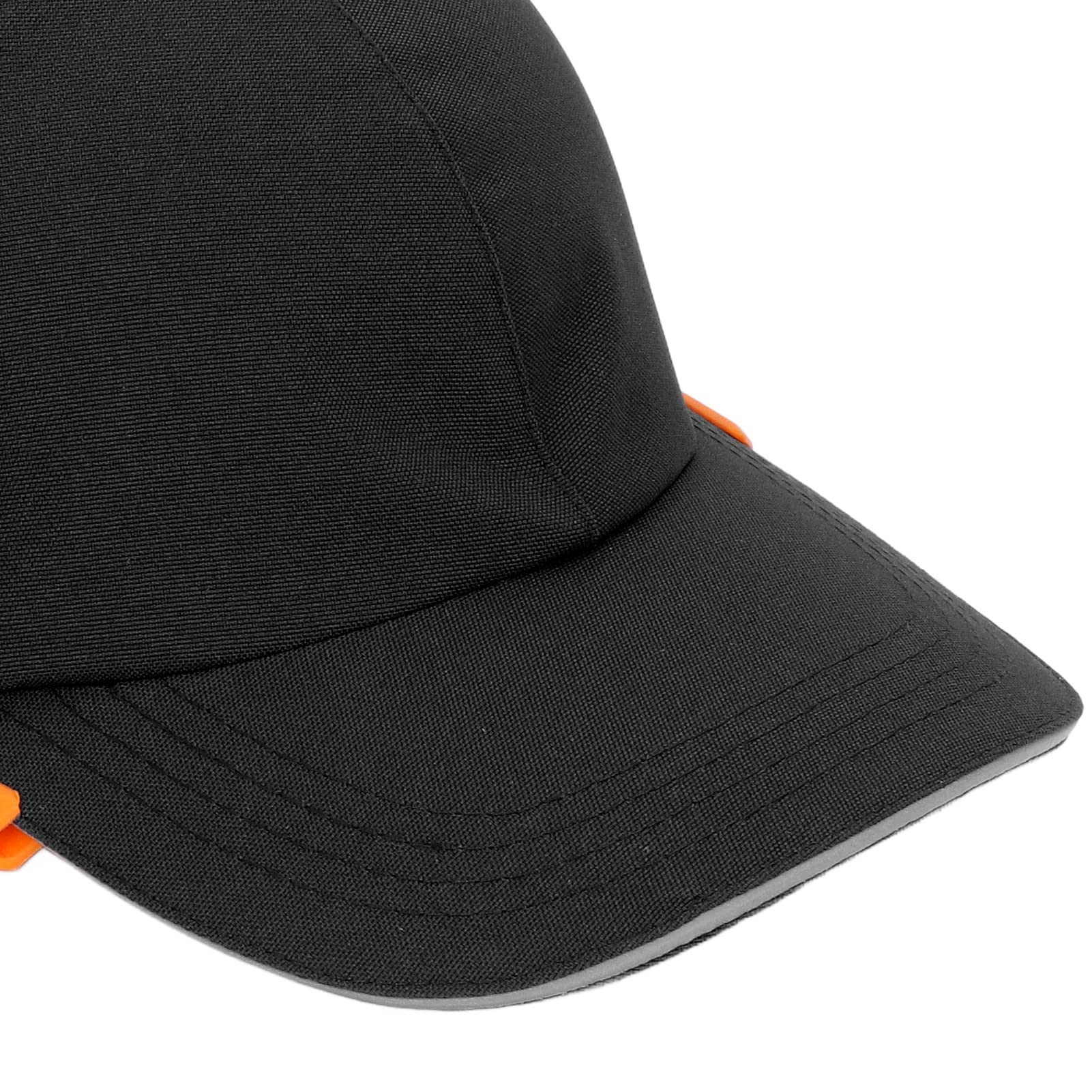 Bump Cap Adjustable Safety Bump Cap Insert Peaked Protective Baseball Hat for Baseball Tennis and Welding (Black with Orange Edge) - Image 3