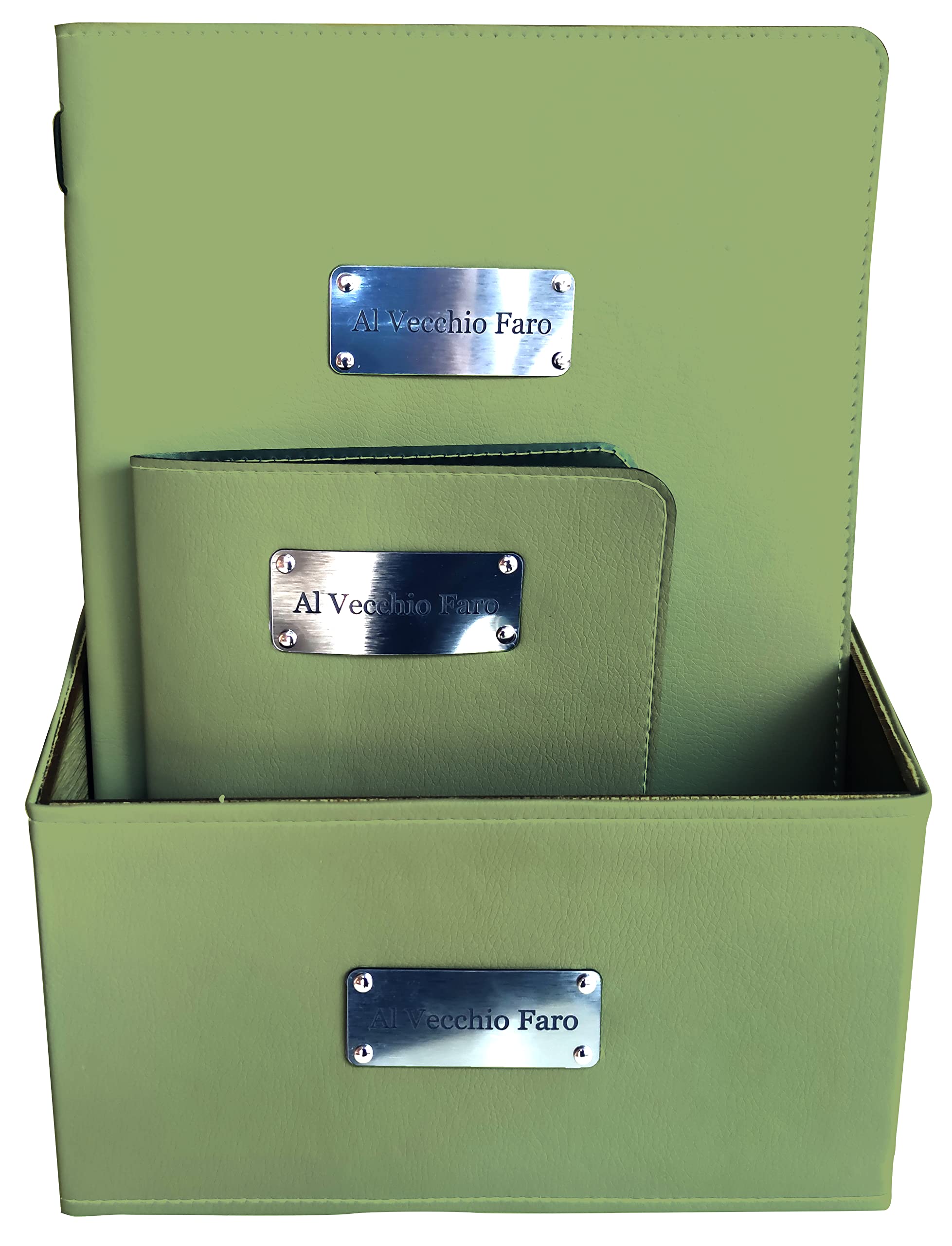 OGGETTANDO, Menú Restaurante Caja personalizable A4 Pub Self Service Bar Birreria Moderno color verde manzana