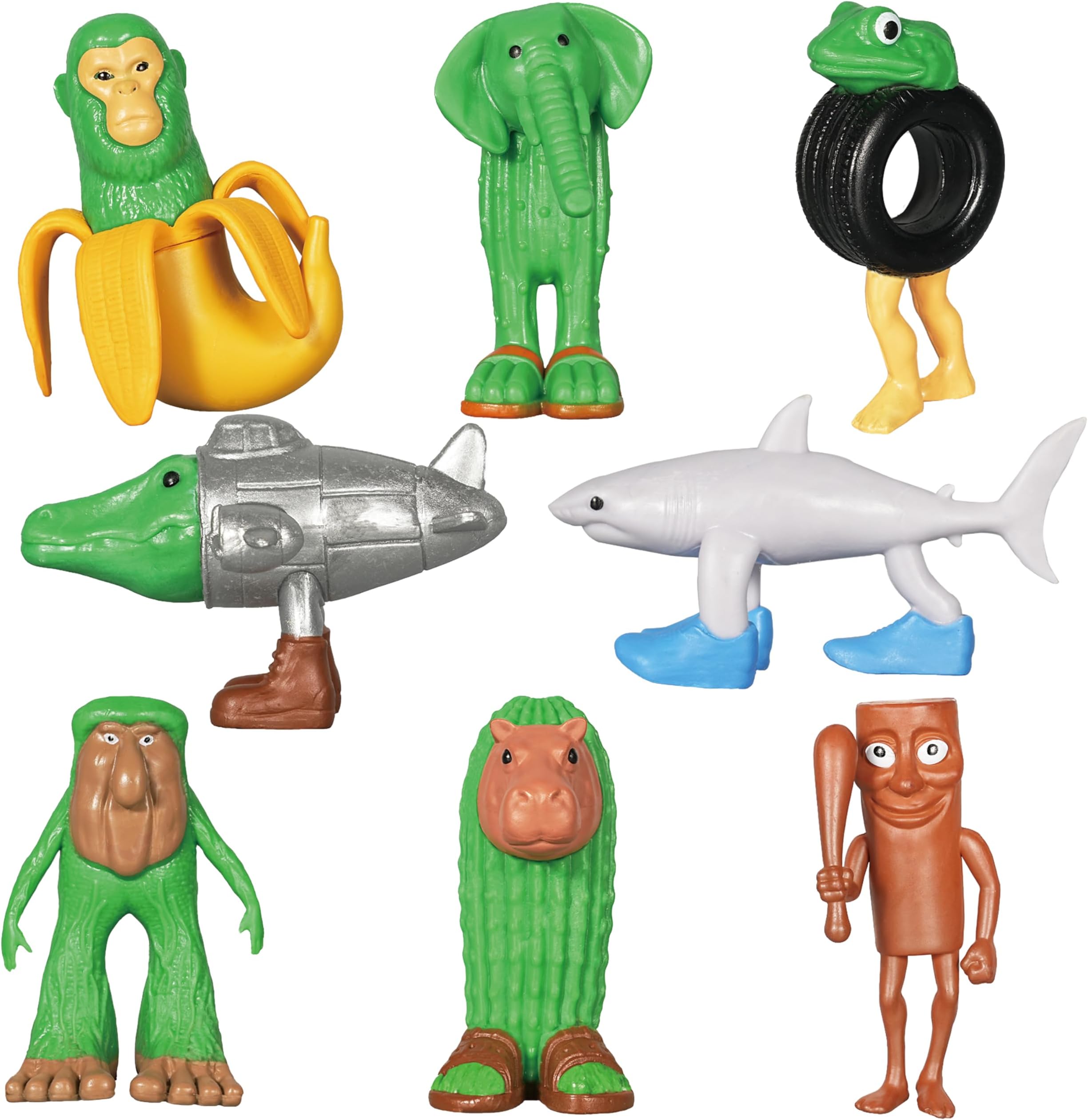 8 Pcs Italian Brainrot Toys, Tralalero Tralala Figures,Tung Tung Tung Sahur Toys，for Italian Brainrot Fans and Collectors (8 Pcs B)