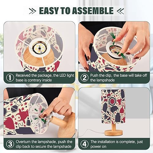 Miniatura 4 de Night Lights Base Table Lamp Electric Barbeque Icons Table Lamps for Kids Bedroom