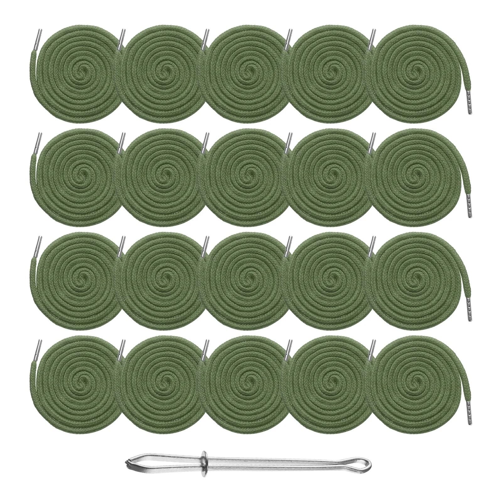 Cordon pour pantalon cordon de serrage vert pour sweat-shirt et chapeau rond lot de 20 pièces