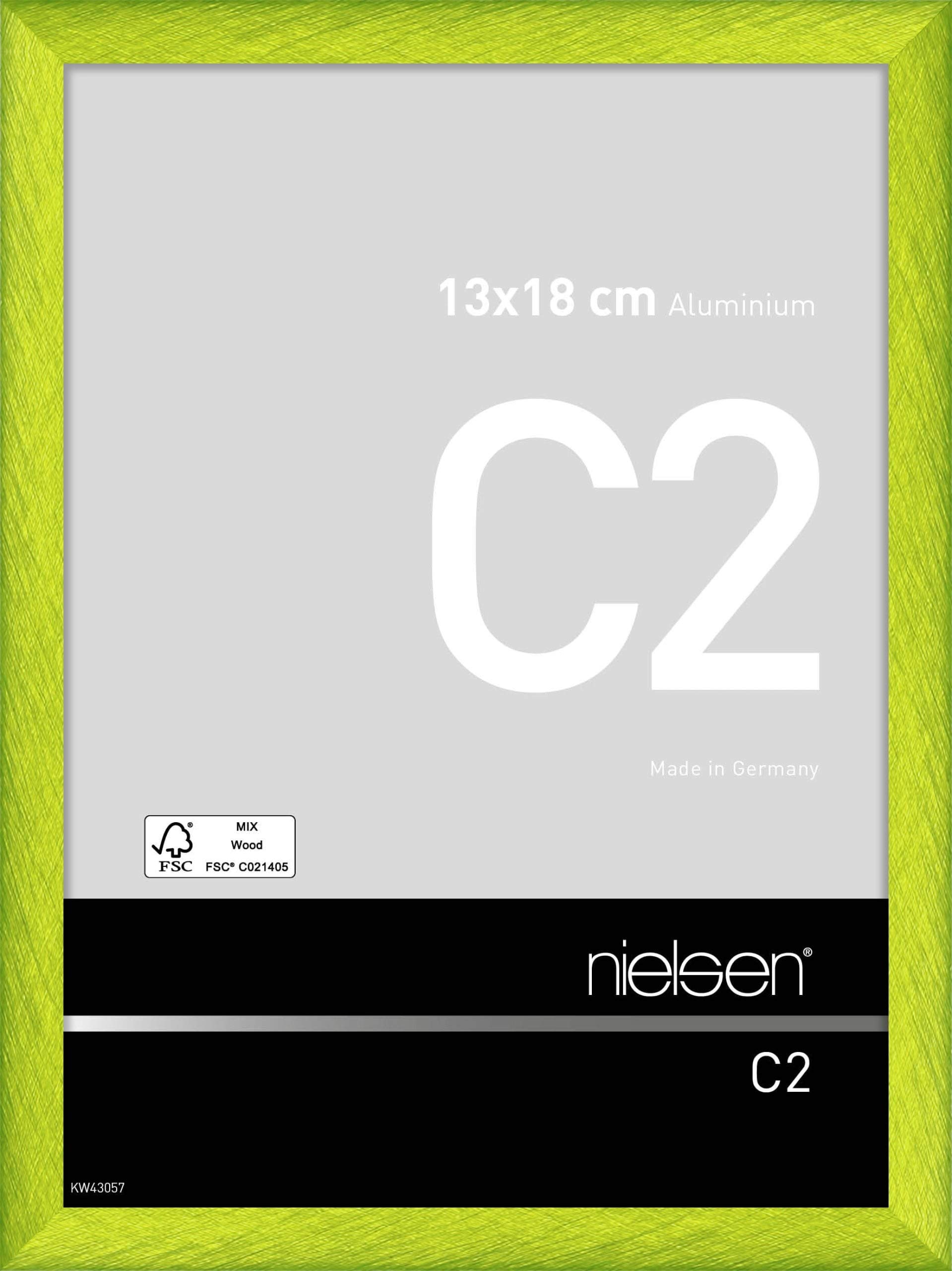Cadre vert 5x7 ins en aluminium C2 Nielsen pour protéger vos tirages
