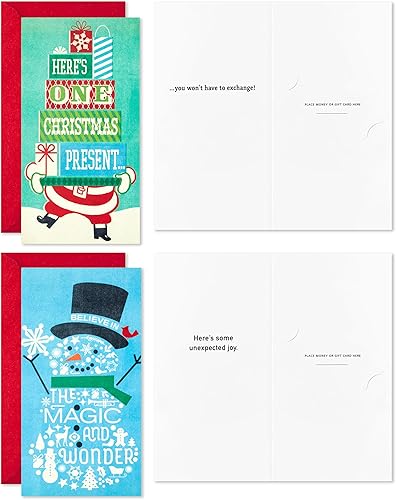 Miniatura 5 de Hallmark Surtido de portatarjetas de regalo de Navidad o soportes para dinero, vacaciones coloridas (36 tarjetas con sobres)