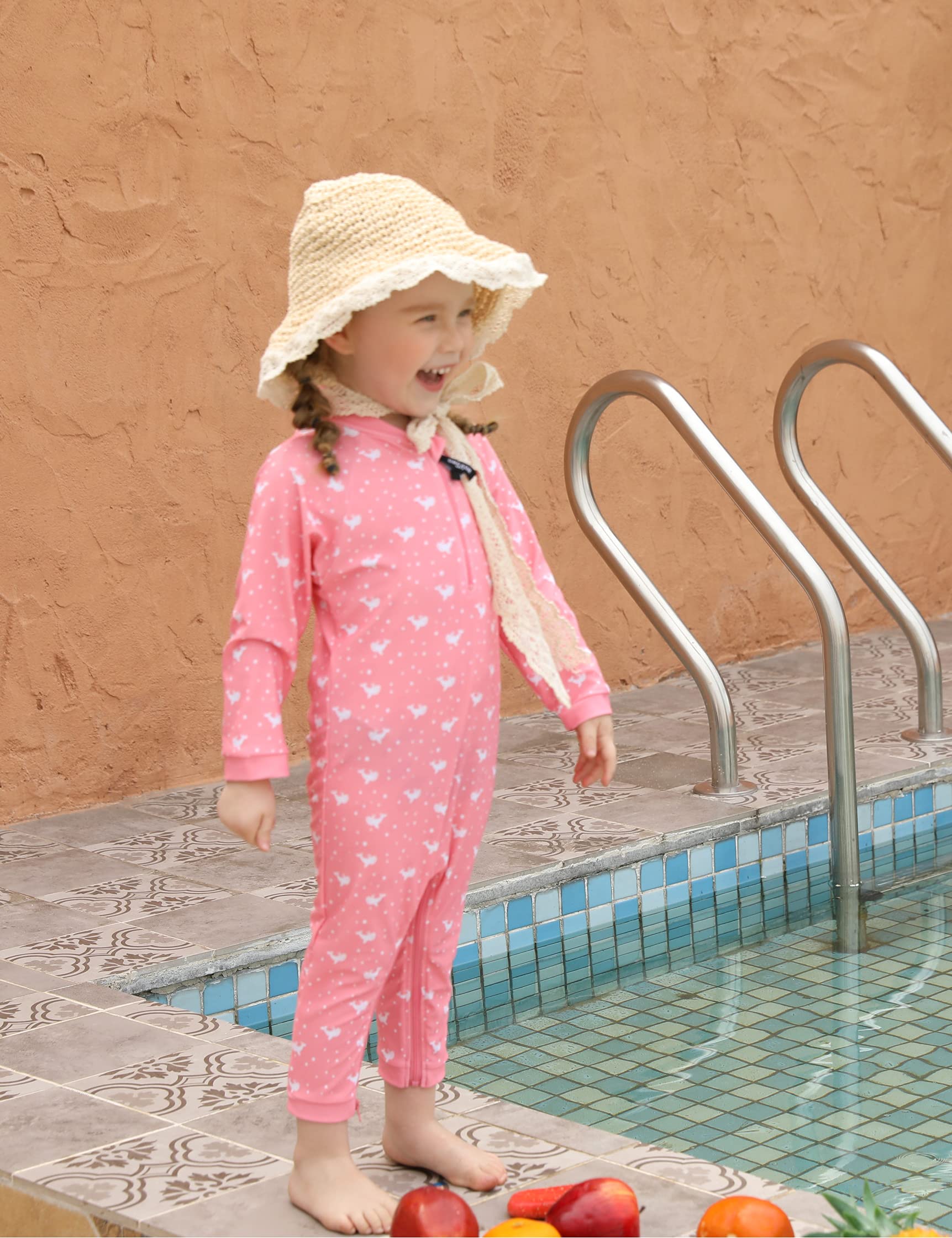 weVSwe Baby Toddler Boy Swimsuit Long Sleeve Baby Swimwear UPF 50+ Sun Protection Rash Guard Swimming Costume with Crotch Zipper 0-3 Years — view 6
