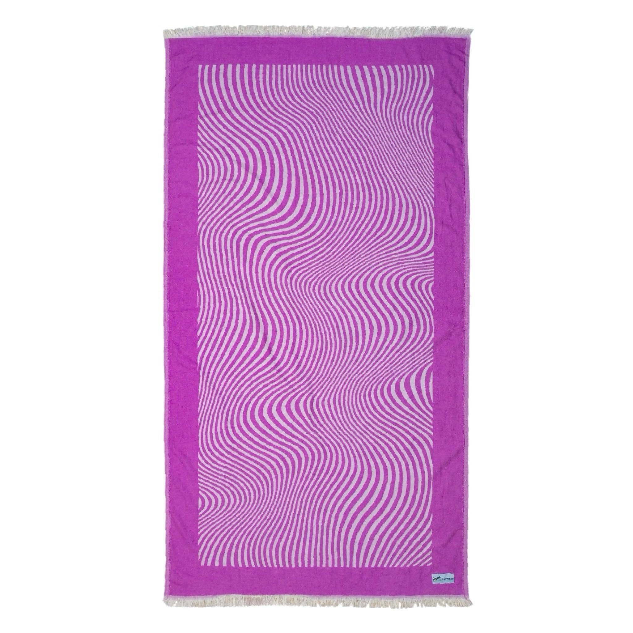 Turkish Beach Towel - 100 Organic Cotton - Soft Quick-Dry Sand Proof Prewashed - Lightweight Oversized for Beach
