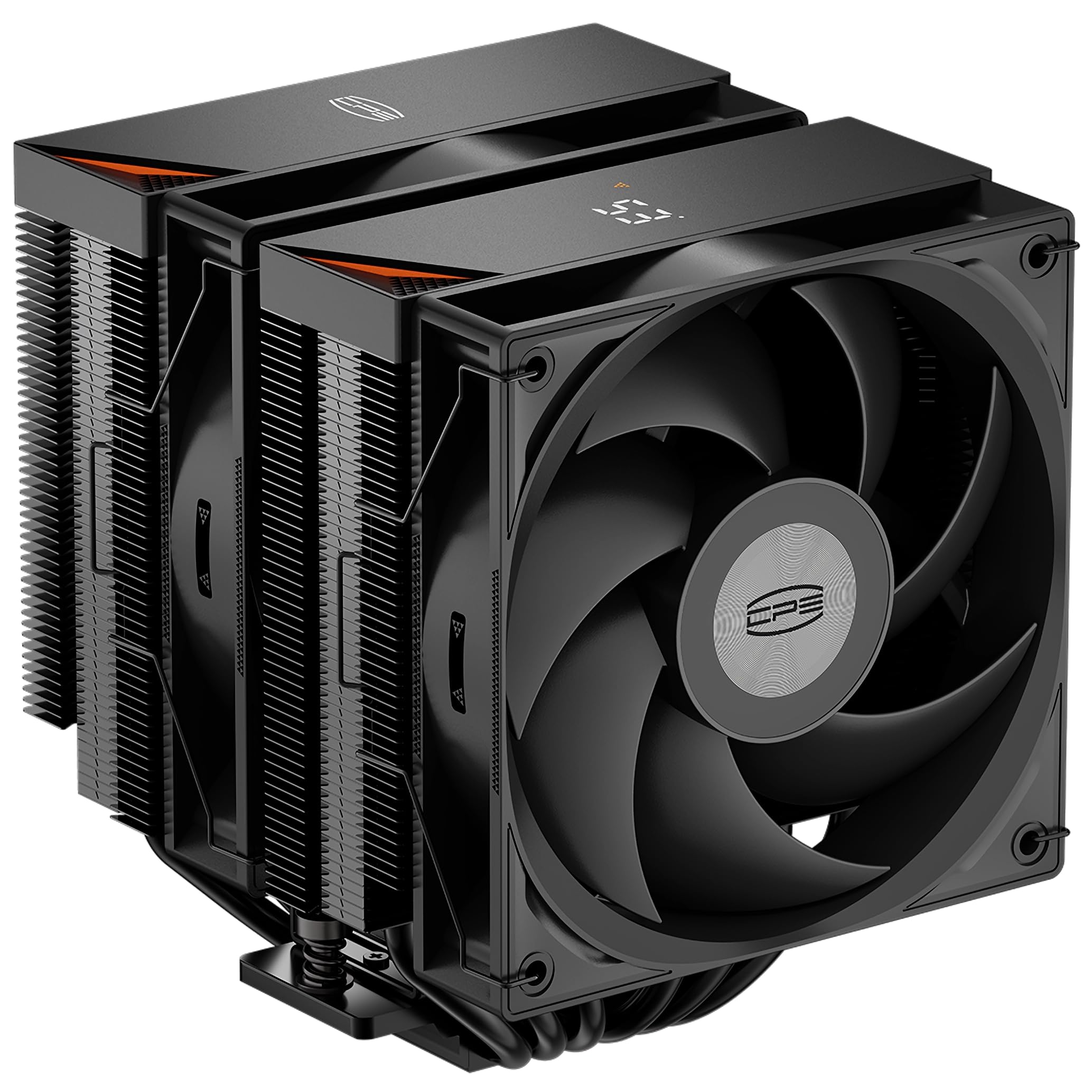 PCCOOLER CPS RT620 Pro Digital BK Dissipatore CPU con display digitale in tempo reale, 6 tubi di calore in rame, due ventole FDB da 120 mm, per AMD AM4/AM5, Intel LGA 115X/1200/1700/1851