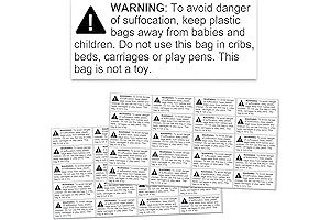 Rectangular Suffocation Warning Labels
