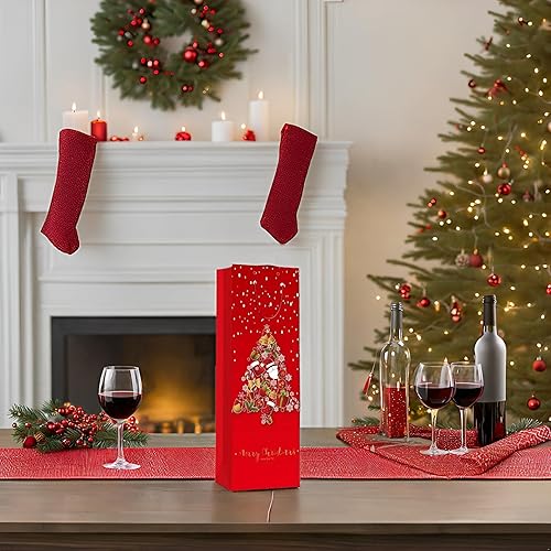 Miniatura 10 de Eisyaa Bolsas de regalo de Navidad a granel, paquete de 10 bolsas de Navidad para regalo de varios tamaños con 2 XL, 4 grandes y 4 de tamaño