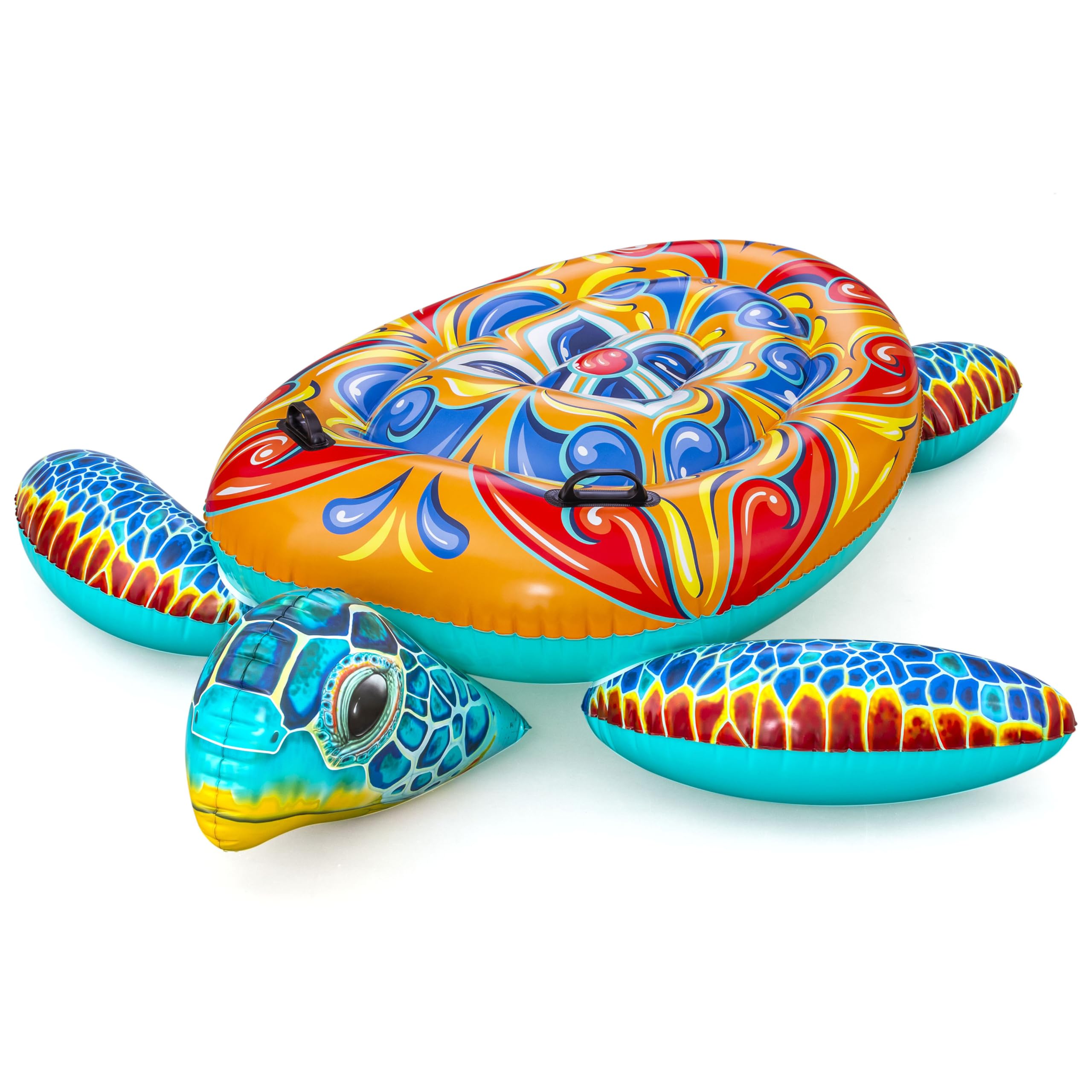 Bestway 6'x 68"/1.83m x 1.73m Mediterranean Turtle Ride-On