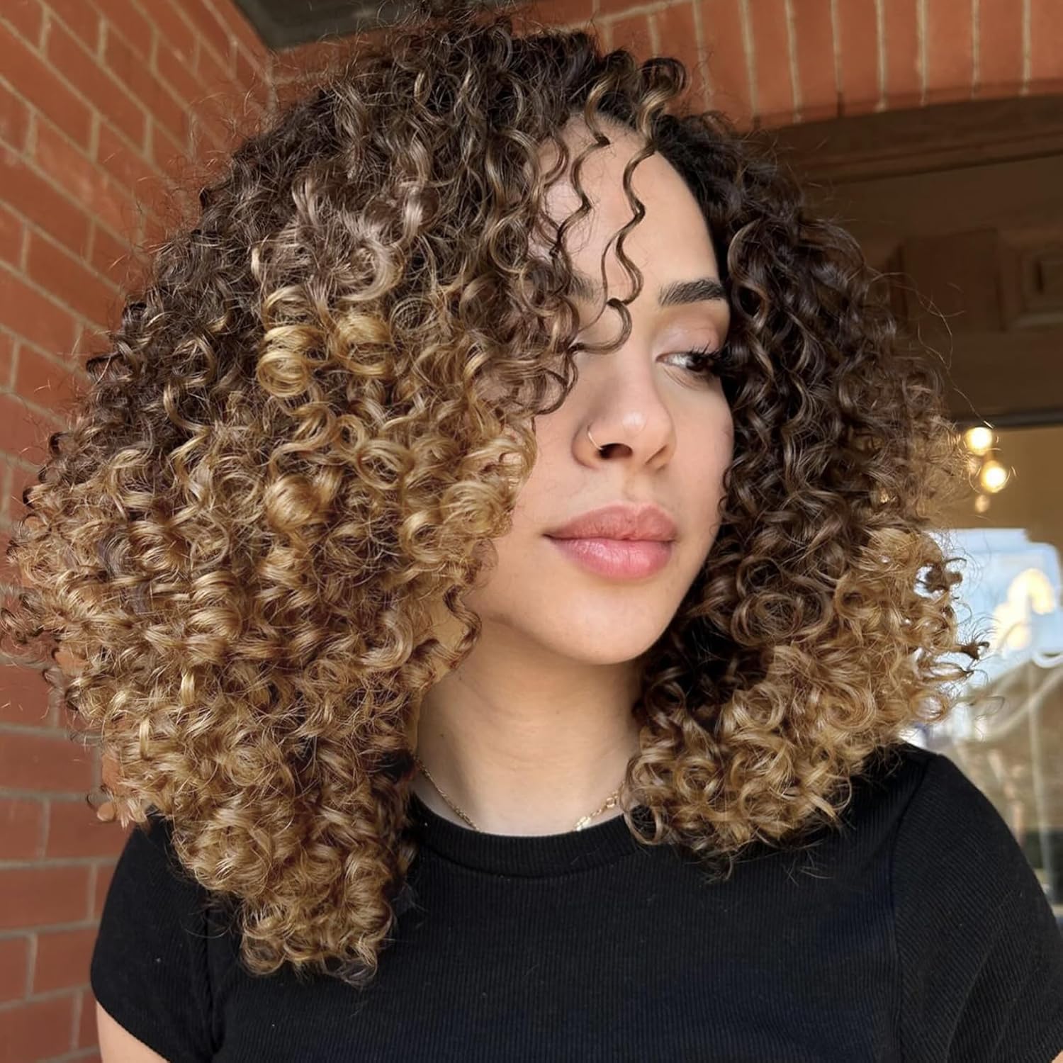 7 Packs Curly Crochet Hair for Black Women 8 Inch Synthetic Bohemian GOGO Curl Deep Ocean Water Wave Beach Curl Crochet Braids Braiding Hair (8 inch, 1B)
