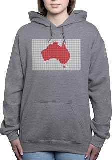 CafePress Drilled Plate Australia Map Sweatshirt Women's Dark Pullover Hooded Sweatshirt