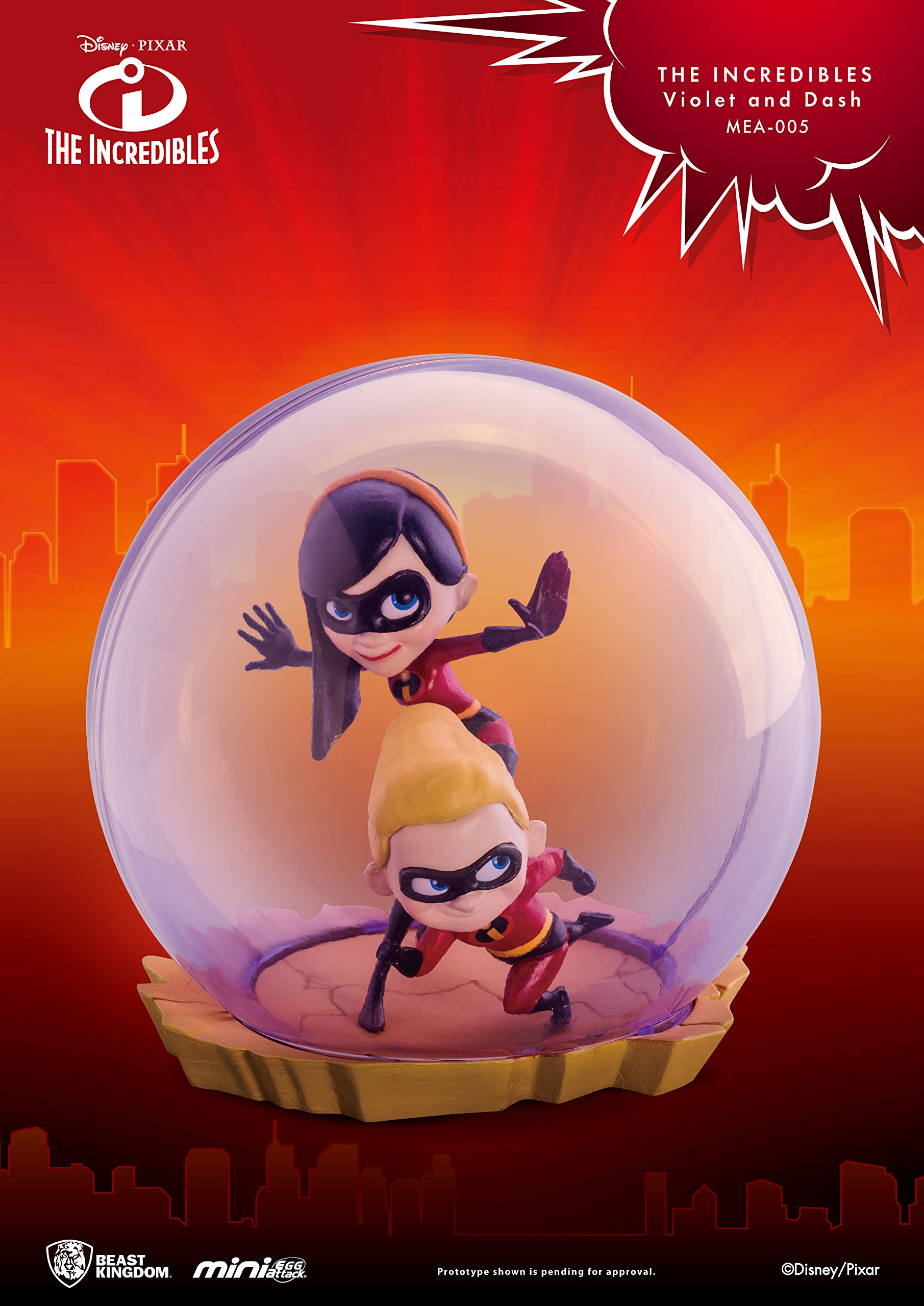 Amazon.com: Beast Kingdom The Incredibles: Mea-005 Violet & Dash