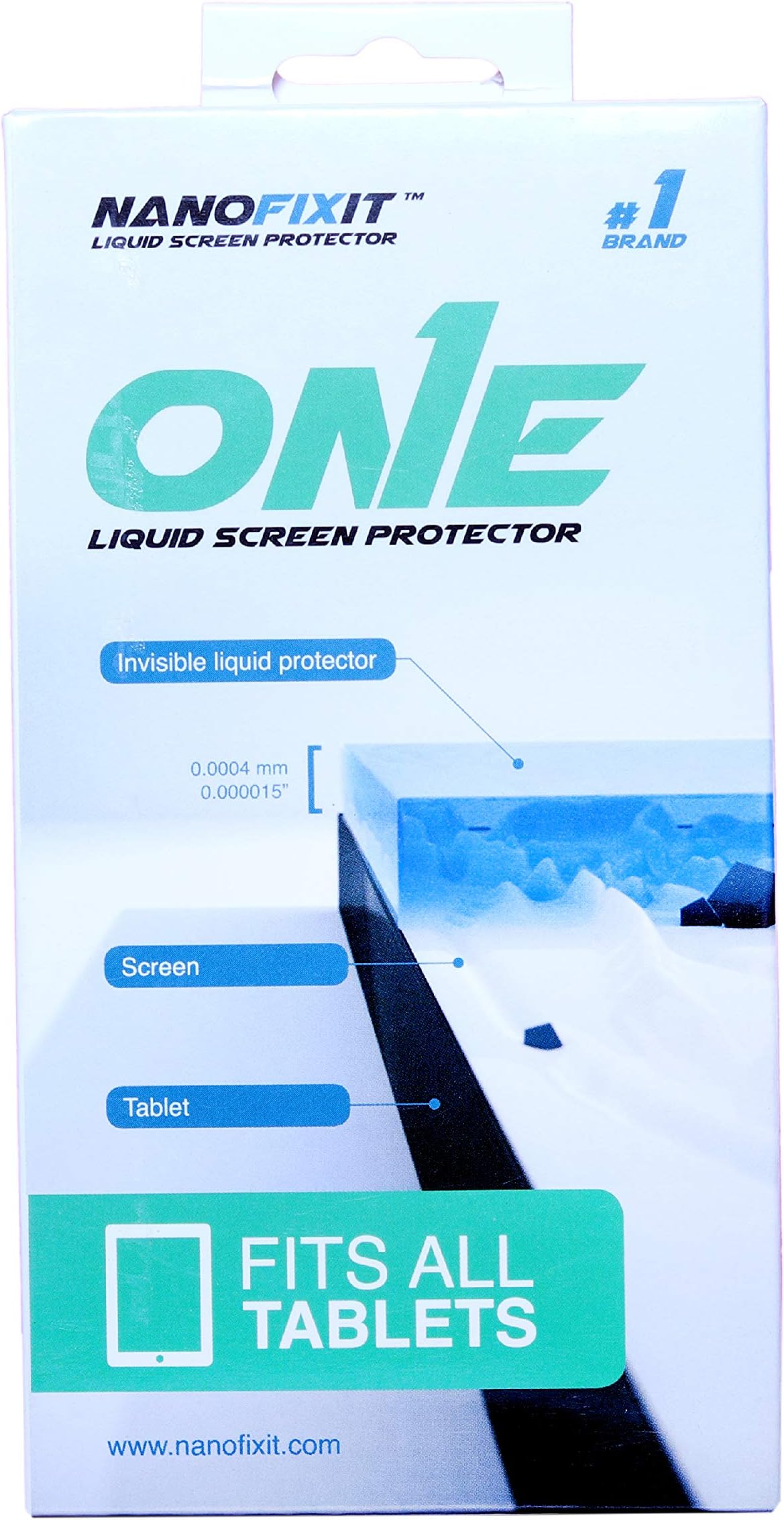 nanofixit liquid screen protector full screen coverage ( except edges) for mobile tablet full screen coverage (except edges) transparent