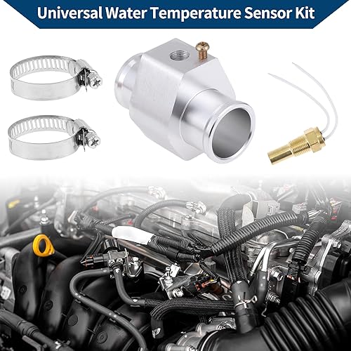 Miniatura 2 de ACROPIX Kit de sensor universal de temperatura de agua de 12 V24 V, adaptador de tono plateado de 18 "NPT 1.10" 150'F encendido - 135'F apagado para
