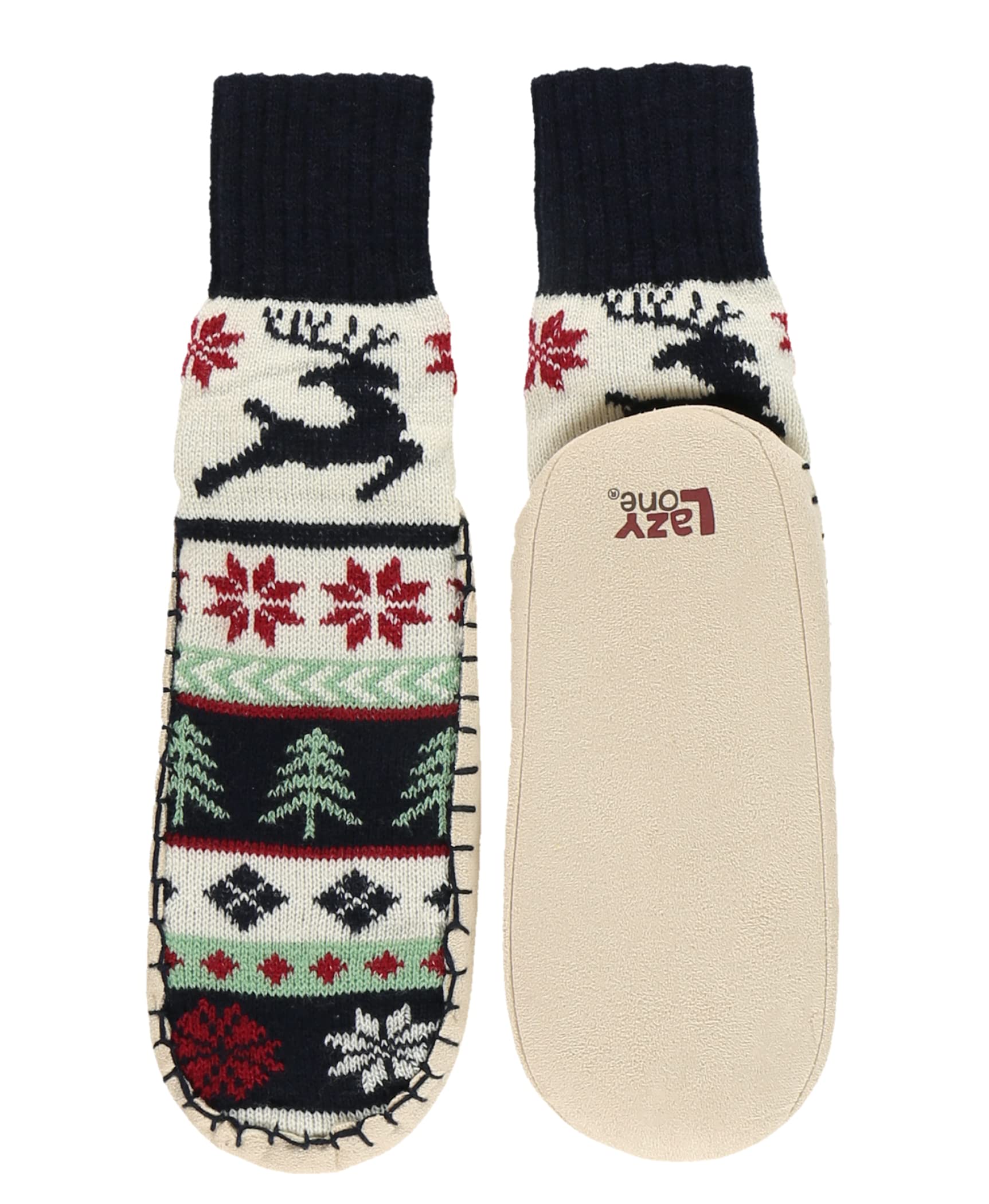 Lazy One Knitted Slippers, Cozy Slipper Socks for Women and Men