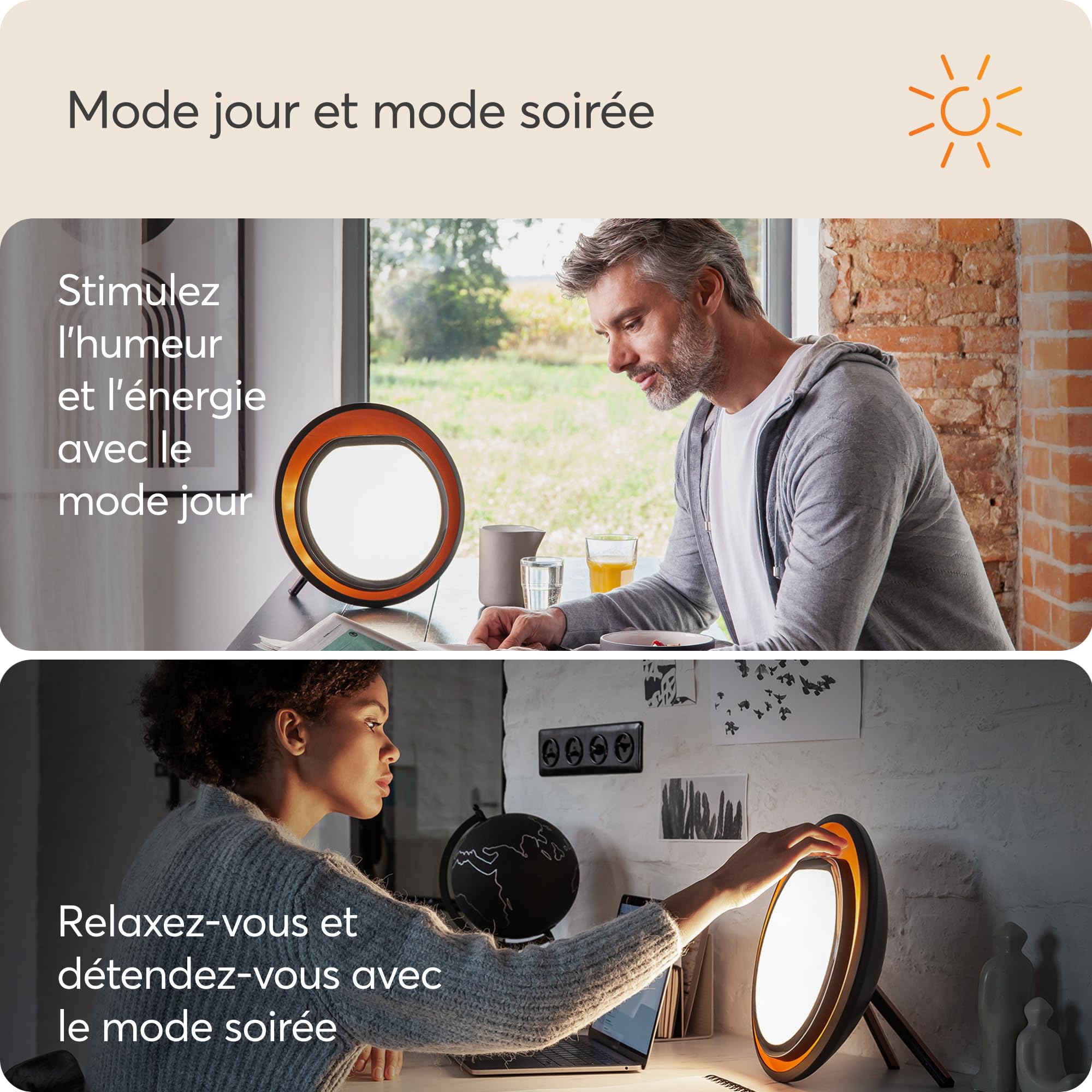 Lumie Halo | Luminothérapie multifonction pour votre bien-être 24h/24, toute l'année | 10 000 lux, 2,22 kg