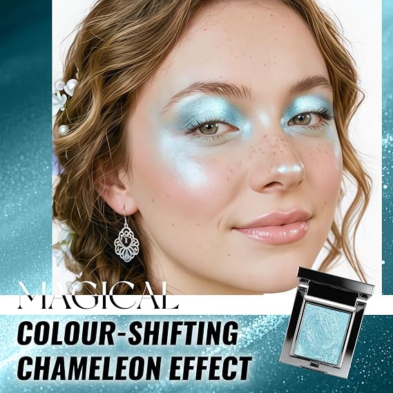 Duochrome Holographic Glitter Blue Eyeshadow Palette Single