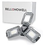 BellHowell Triburst Motion Sensor Technology, ASON TV 4000 Lumens / 6500 Kelvin Indoor, Ultra Bright Lighting with 144 LED Bulbs and Multi-Directional Triple Panel Bedroom, Garage, Ceiling Light