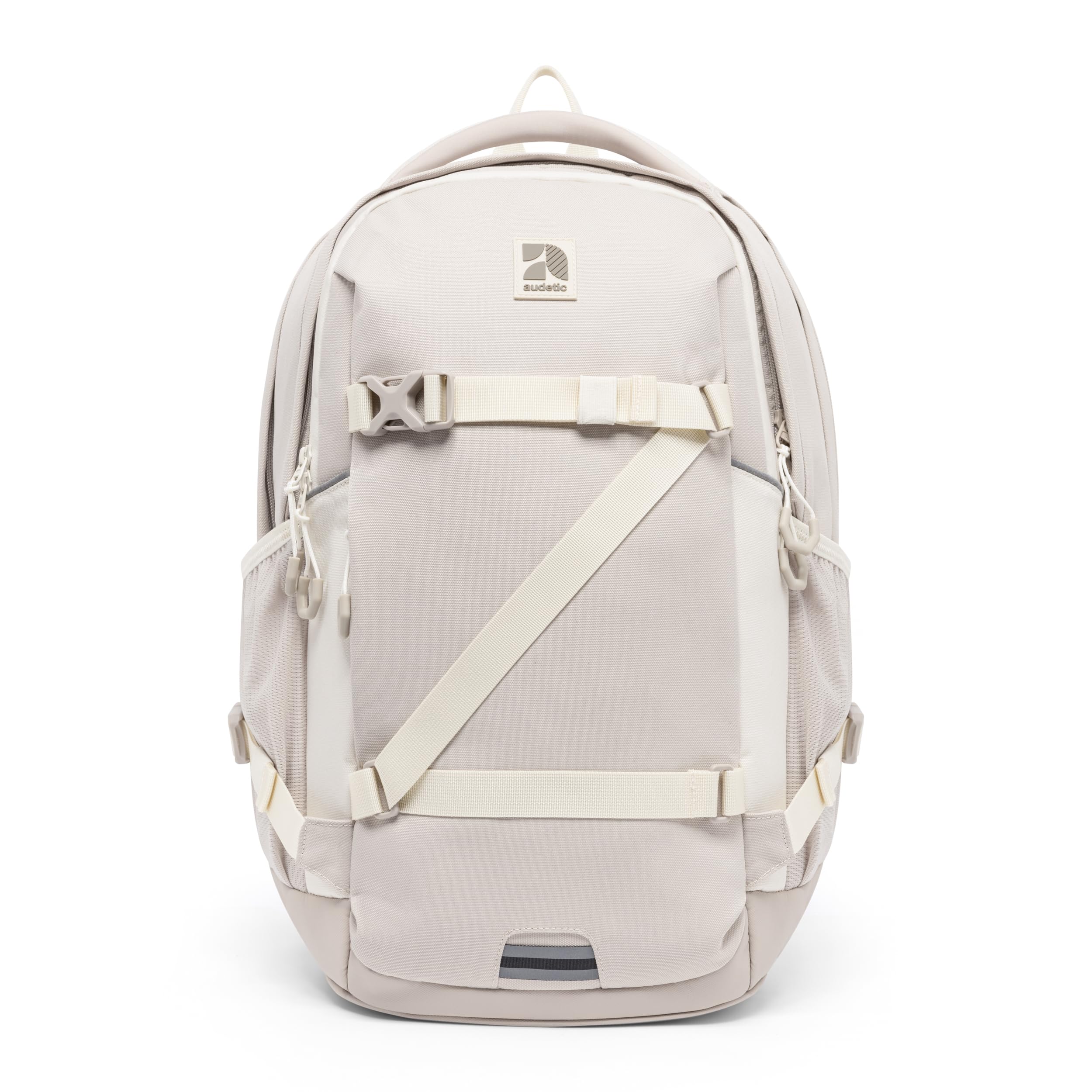 Audetic Zaino Scuola Ragazze Beige - COSMO - Per Scuola, Università, Tempo Libero, Viaggi - Zaino Scuola Media Teenager - In PET riciclato - Idrorepellente