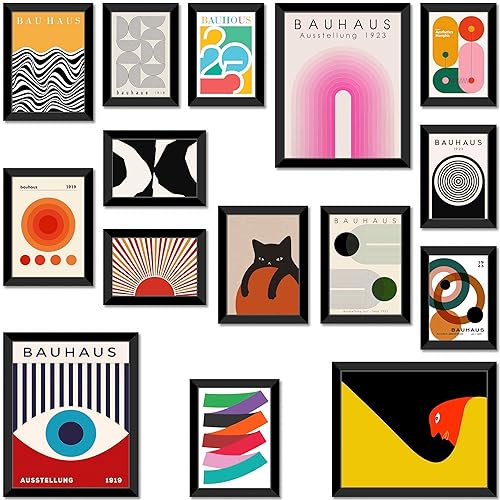 LANCHI95 15 PCS Boho Wall Decor– Mid Century Modern Wall