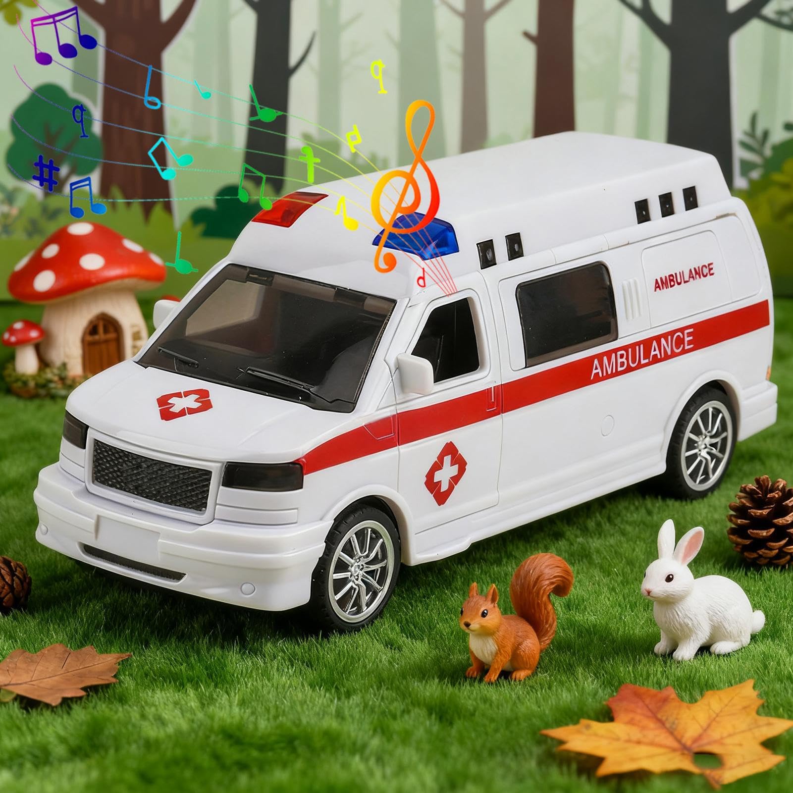 Generico Macchina Giocattolo per Bambini | Gioco Di Simulazione Educativo | Macchina Ambulanza Giocattolo con e - per Cortile, Soggiorno, Festa, Compleanno, Bambini Piccoli, Ragazzi, Alunni