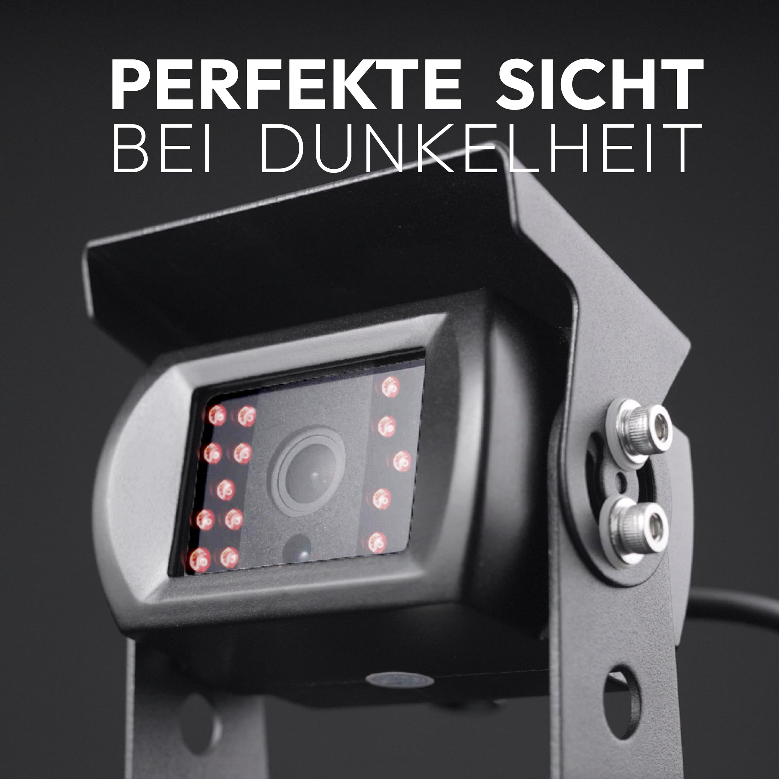 VSG24 7“ Evolution HD Funk Rückfahrsystem für Wohnmobil & LKW, KFZ Set kabellos inkl. Rückfahrkamera + Monitor, einfach zum DIY Nachrüsten 12V-24V, Kamera digital, Auto Rückspiegel Einparkhilfe